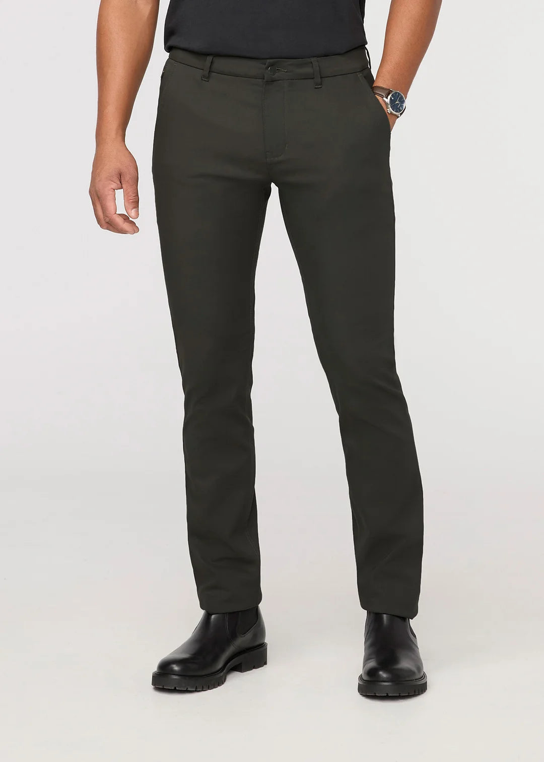 Duer - NuStretch Athletic Taper Trouser in Evergreen
