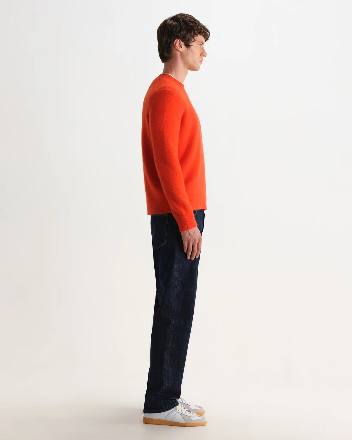 Wax London - Wilde Crewneck in Orange Fluffy Wool