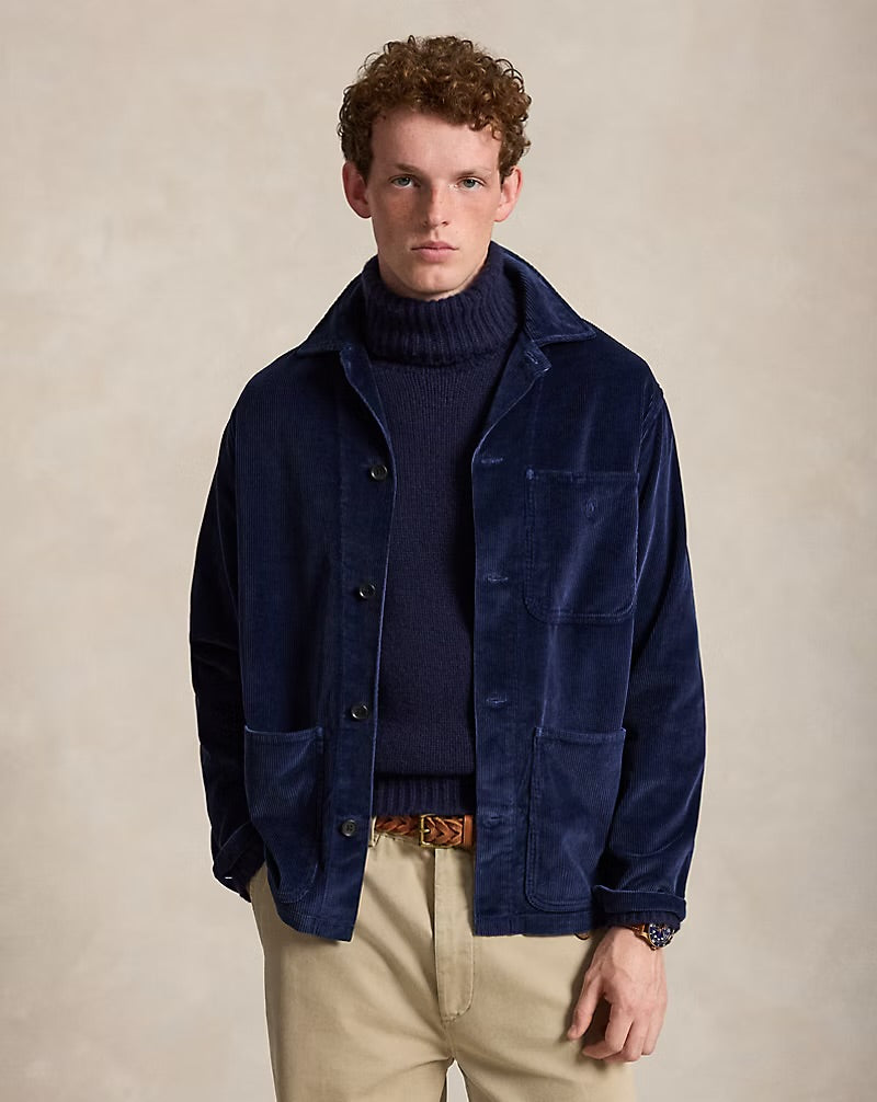 Polo Ralph Lauren - Corduroy Utility Overshirt in Newport Navy
