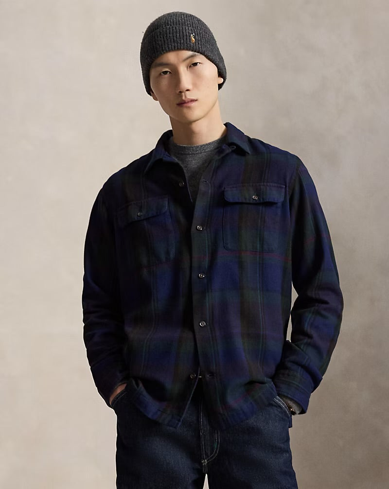 Polo Ralph Lauren - Classic Fit Plaid Suede-Trim Twill Shirt