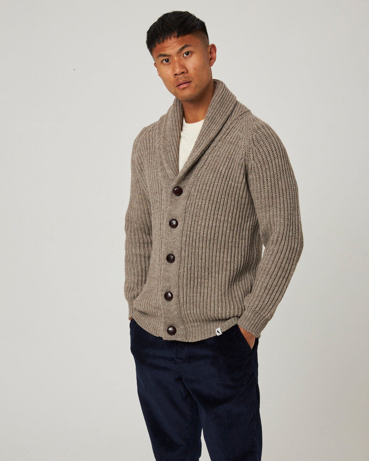 Peregrine - Wilkinson Cardigan in Oak Merino