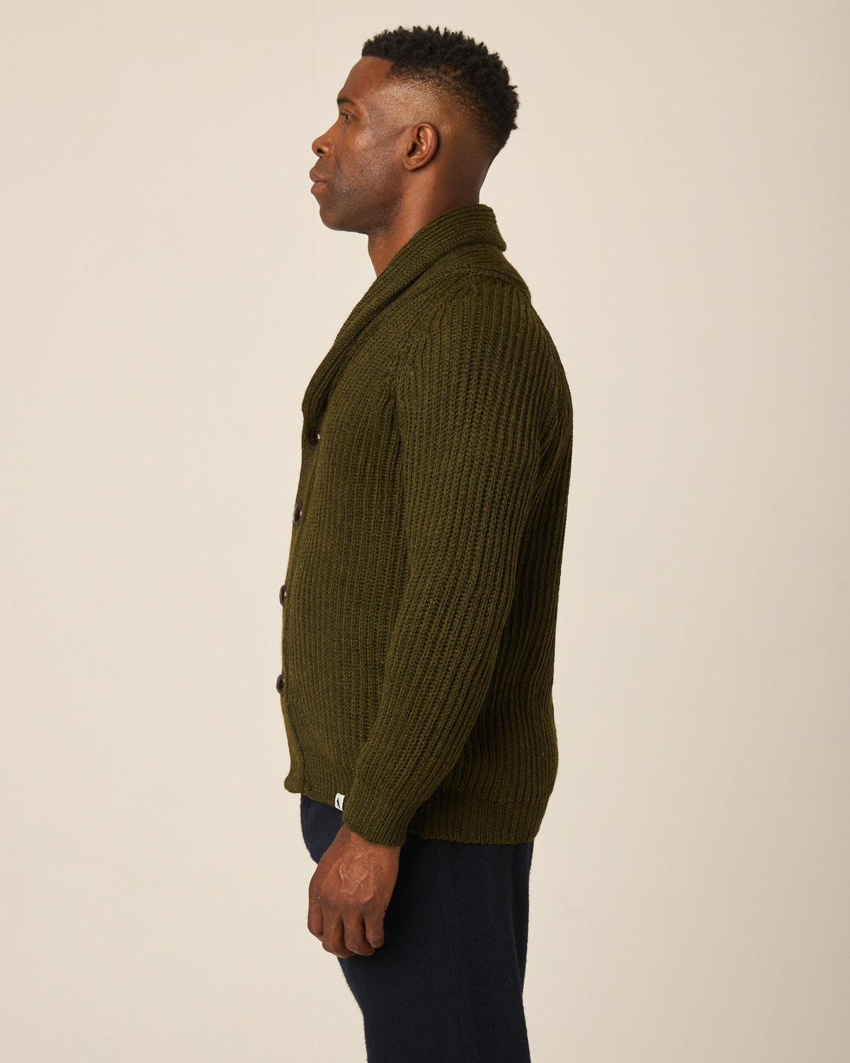 Peregrine - Wilkinson Cardigan in Olive Merino