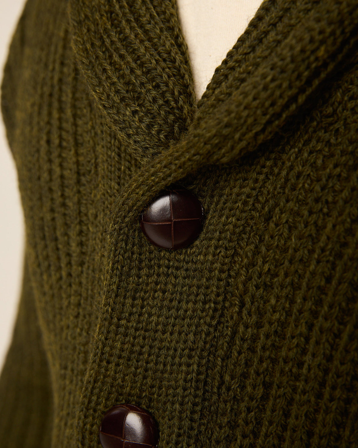Peregrine - Wilkinson Cardigan in Olive Merino