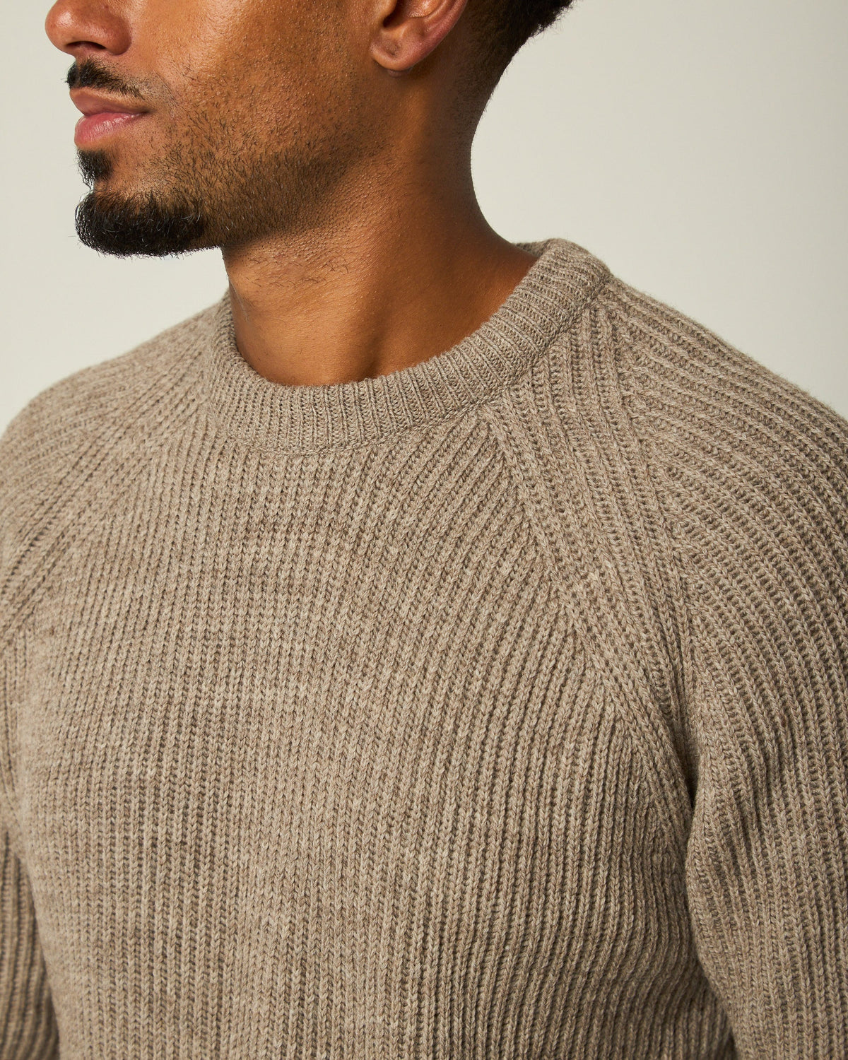 Peregrine - Ford Crew Jumper in Oak Merino