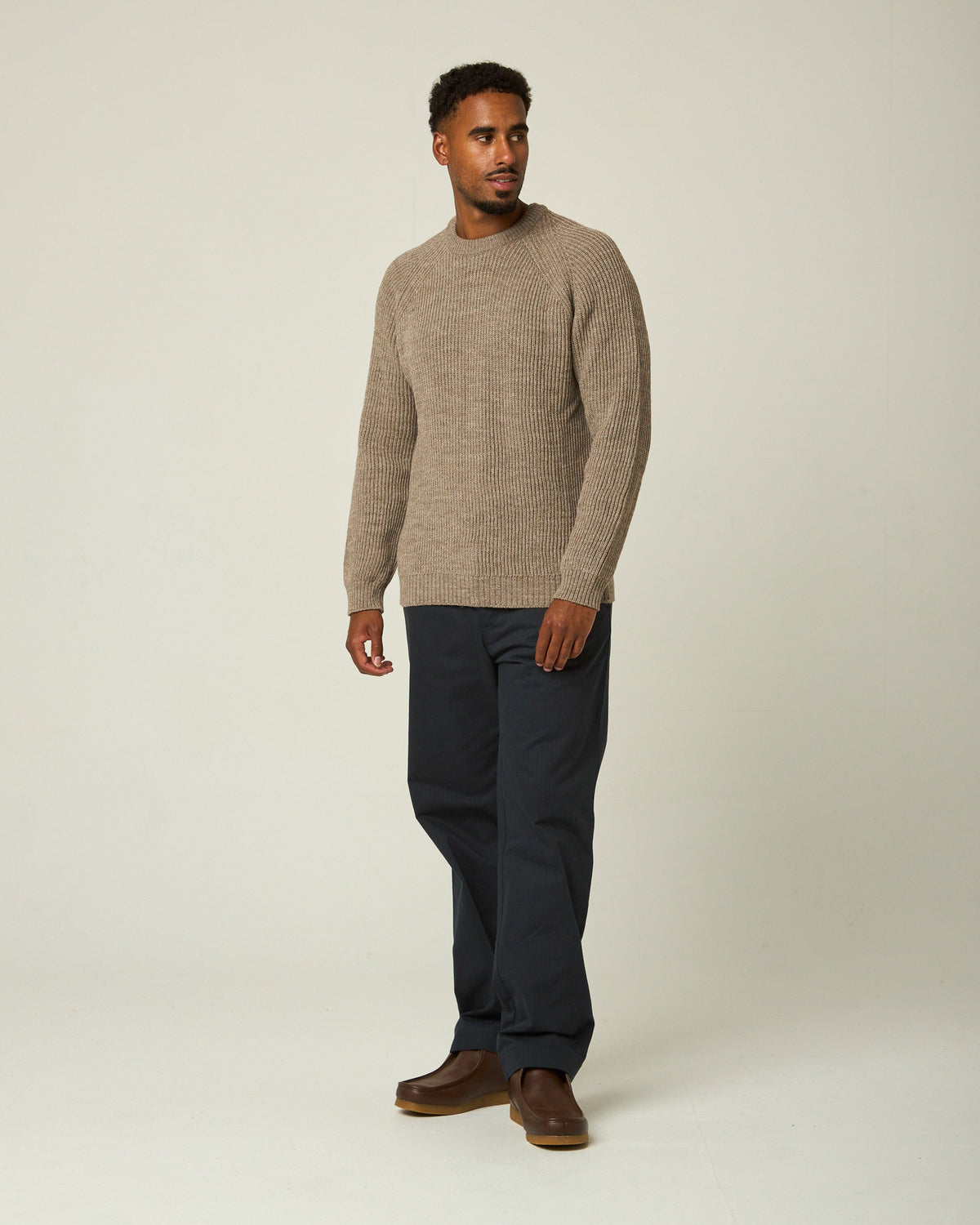 Peregrine - Ford Crew Jumper in Oak Merino