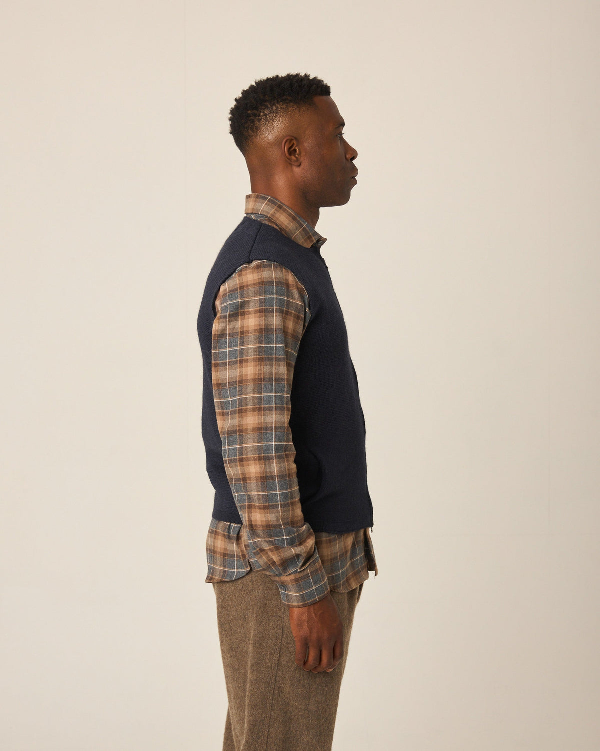 Peregrine - Marina Gilet in Navy Merino