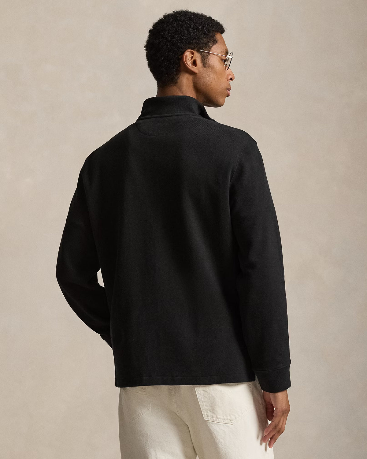 Polo Ralph Lauren - Estate-Rib Quarter-Zip Pullover in Black