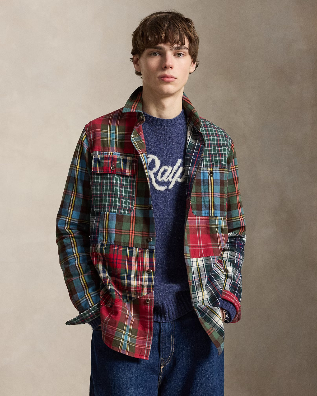 Polo Ralph Lauren - Classic Fit Patchwork Plaid Oxford Shirt in Pieced Ancient Tartan