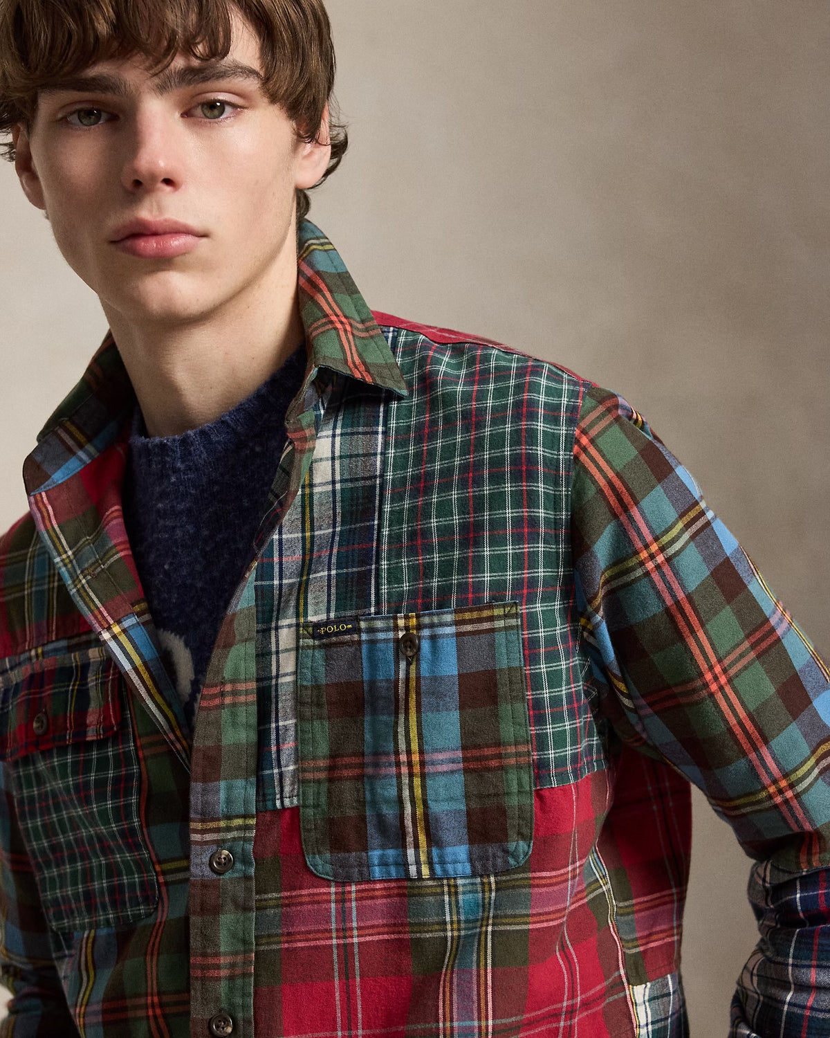 Polo Ralph Lauren - Classic Fit Patchwork Plaid Oxford Shirt in Pieced Ancient Tartan