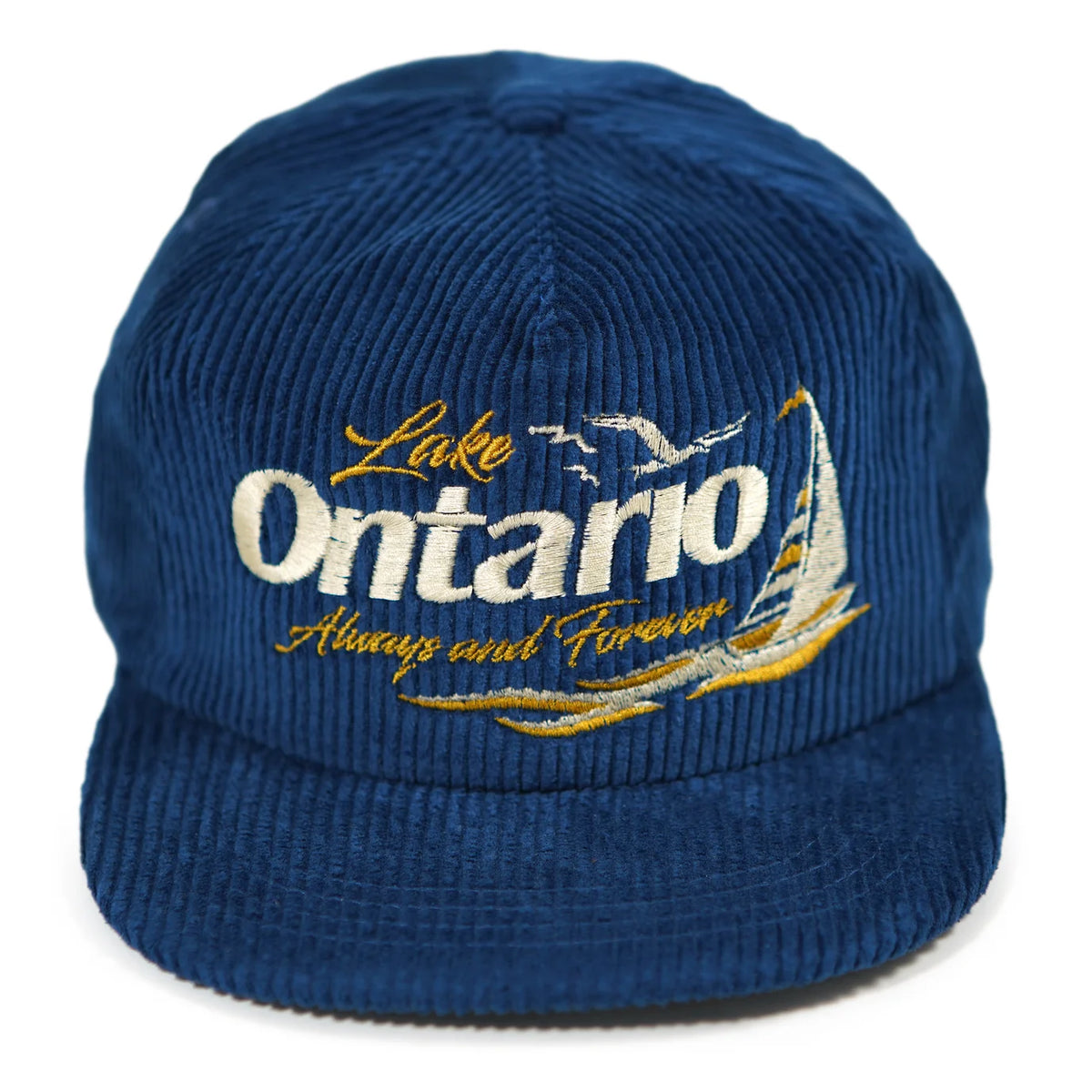 Lake Ontario Corduroy Hat in Navy Blue