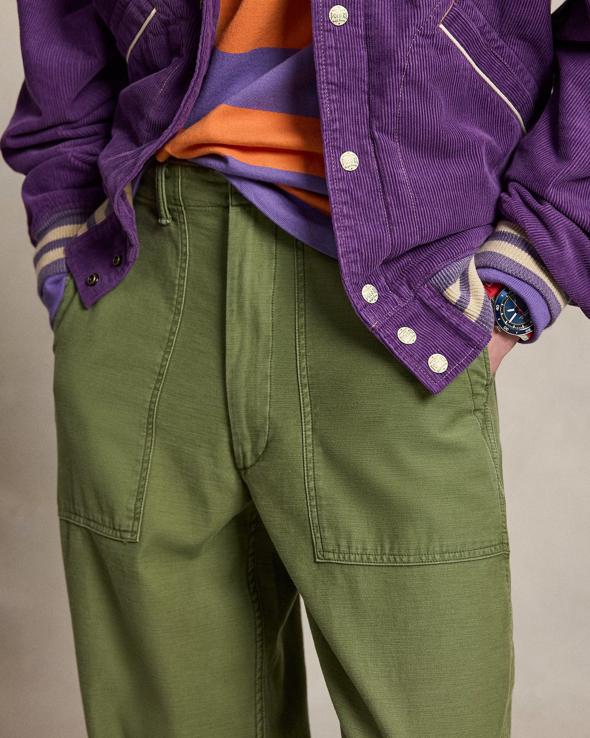 Polo Ralph Lauren - Relaxed Fit Reverse-Sateen Utility Pant in Garden Trail