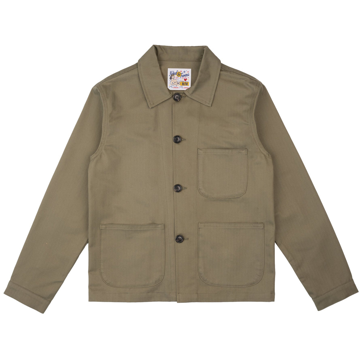 Naked & Famous Denim - Utility Jacket in 1940s Military Organic Herringbone