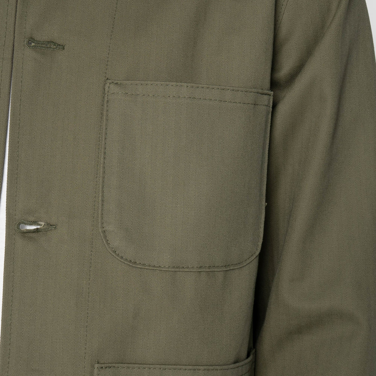 Naked & Famous Denim - Utility Jacket in 1940s Military Organic Herringbone