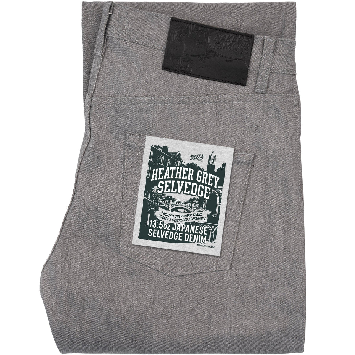 Naked & Famous Denim - Strong Guy in Heather Grey Selvedge