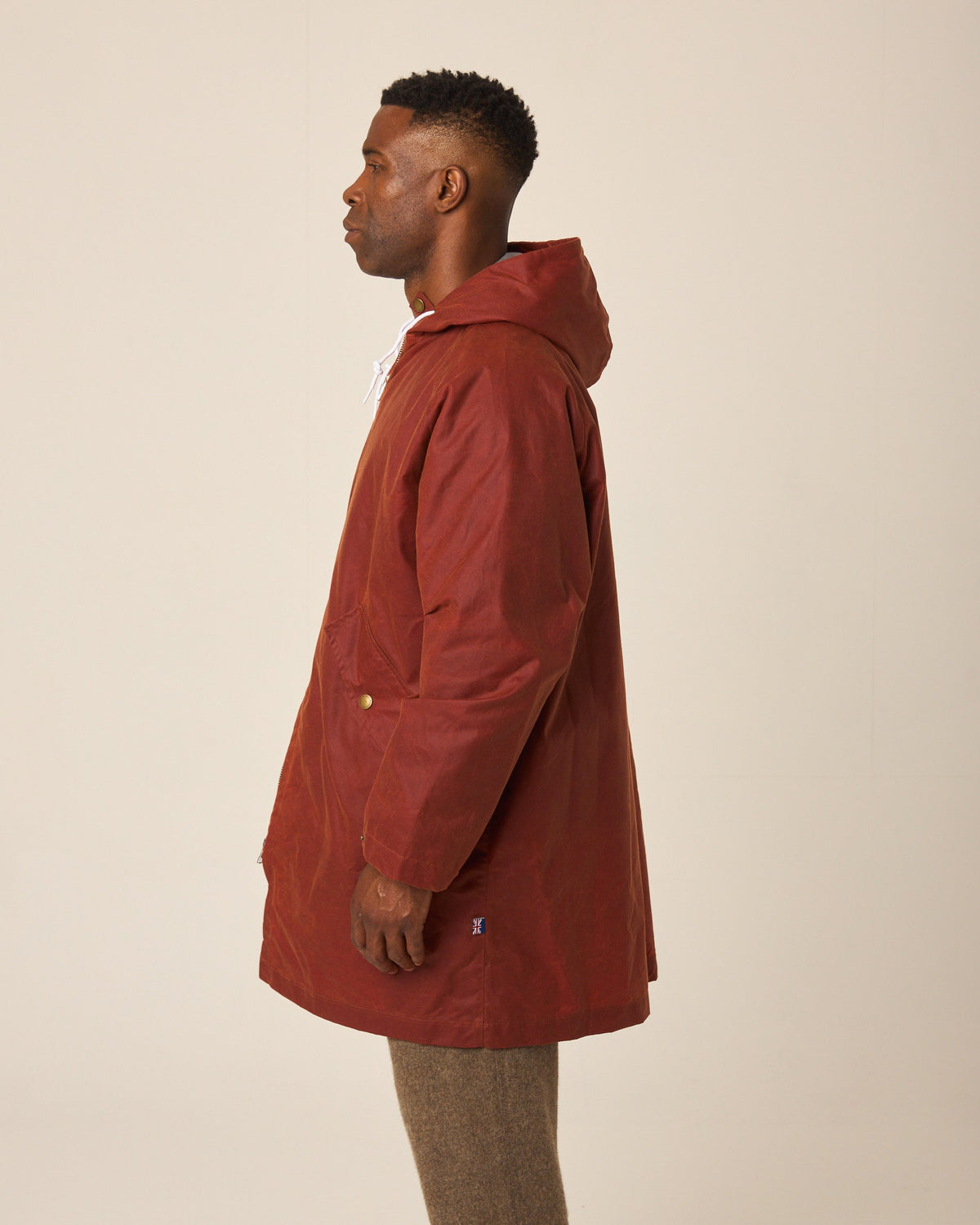 Peregrine - Unisex Woodchester Waxed Cagoule in Brick