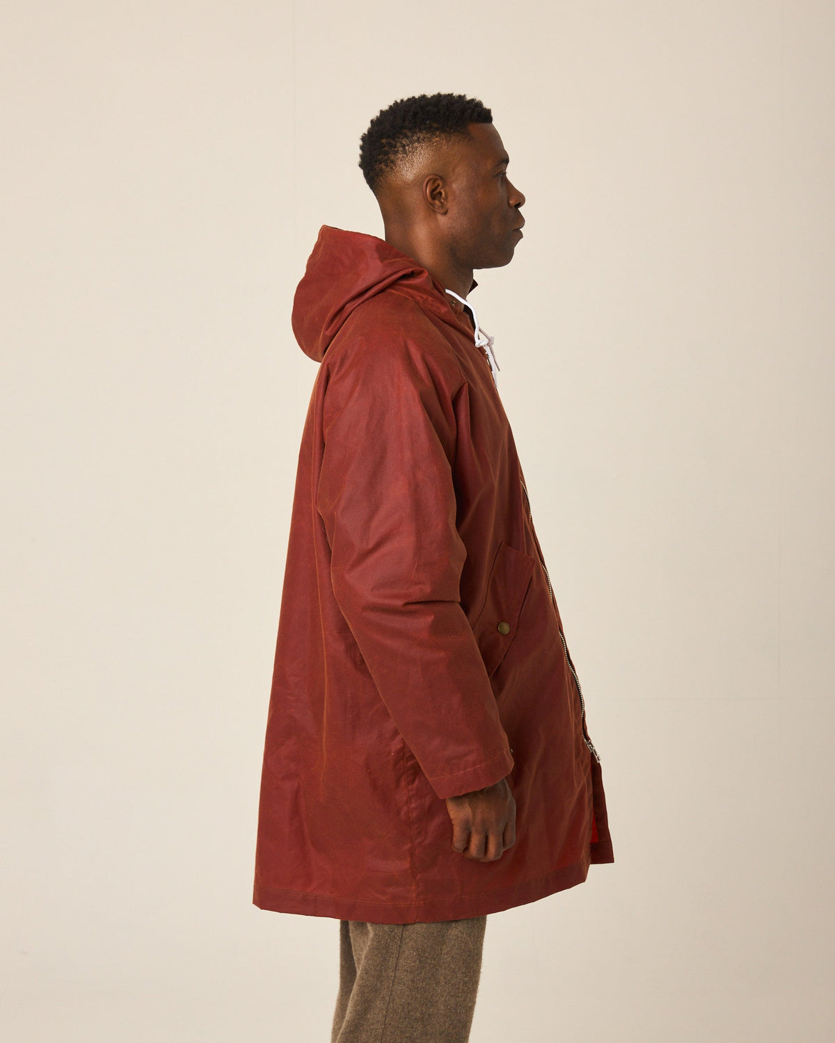 Peregrine - Unisex Woodchester Waxed Cagoule in Brick