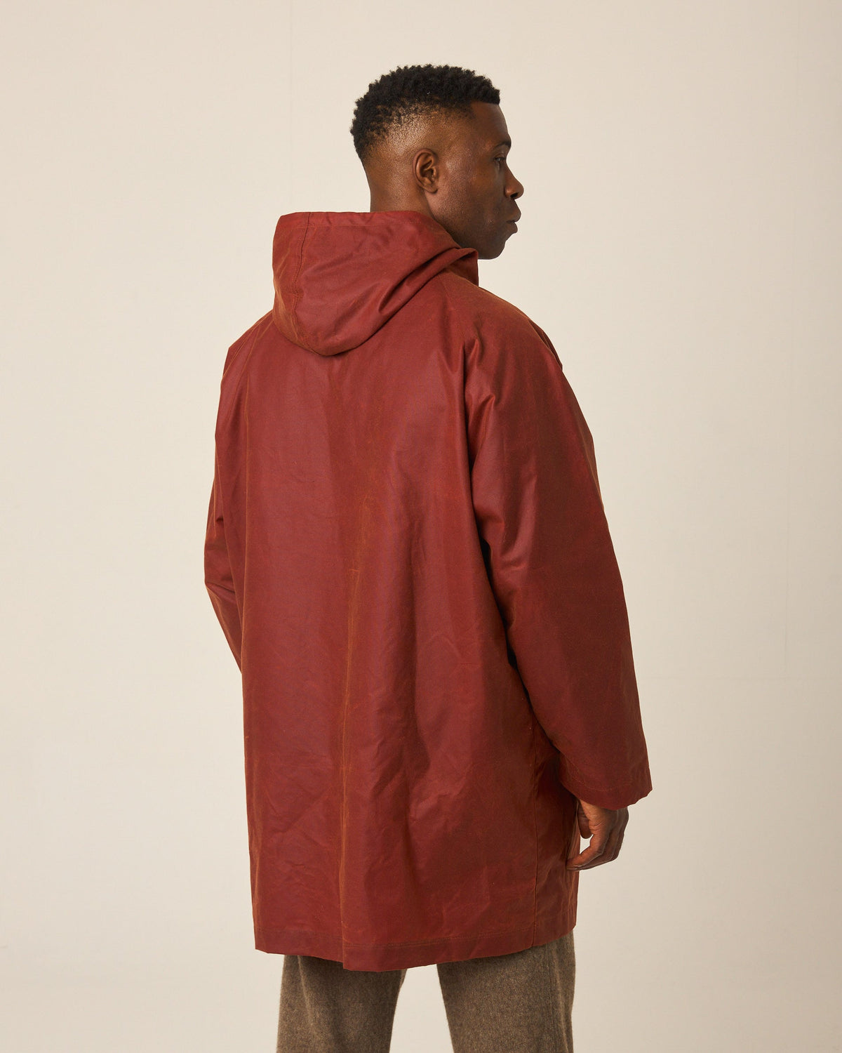 Peregrine - Unisex Woodchester Waxed Cagoule in Brick