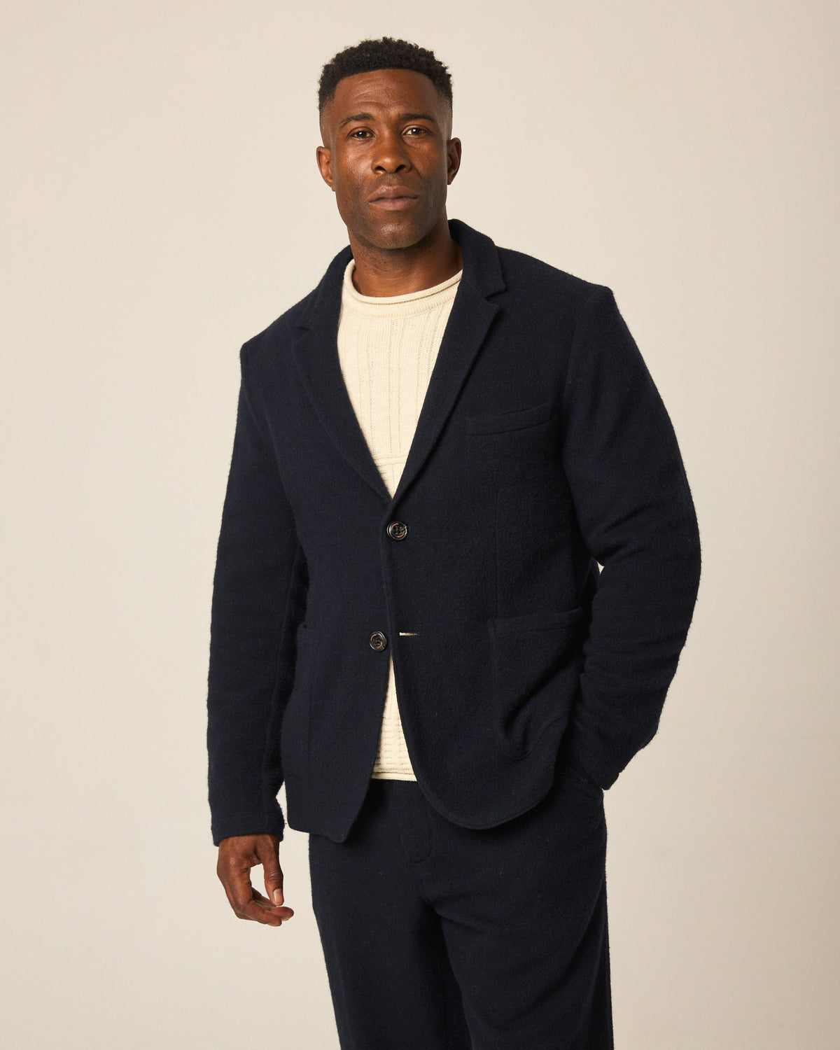 Peregrine - Regent Wool Blazer in Navy
