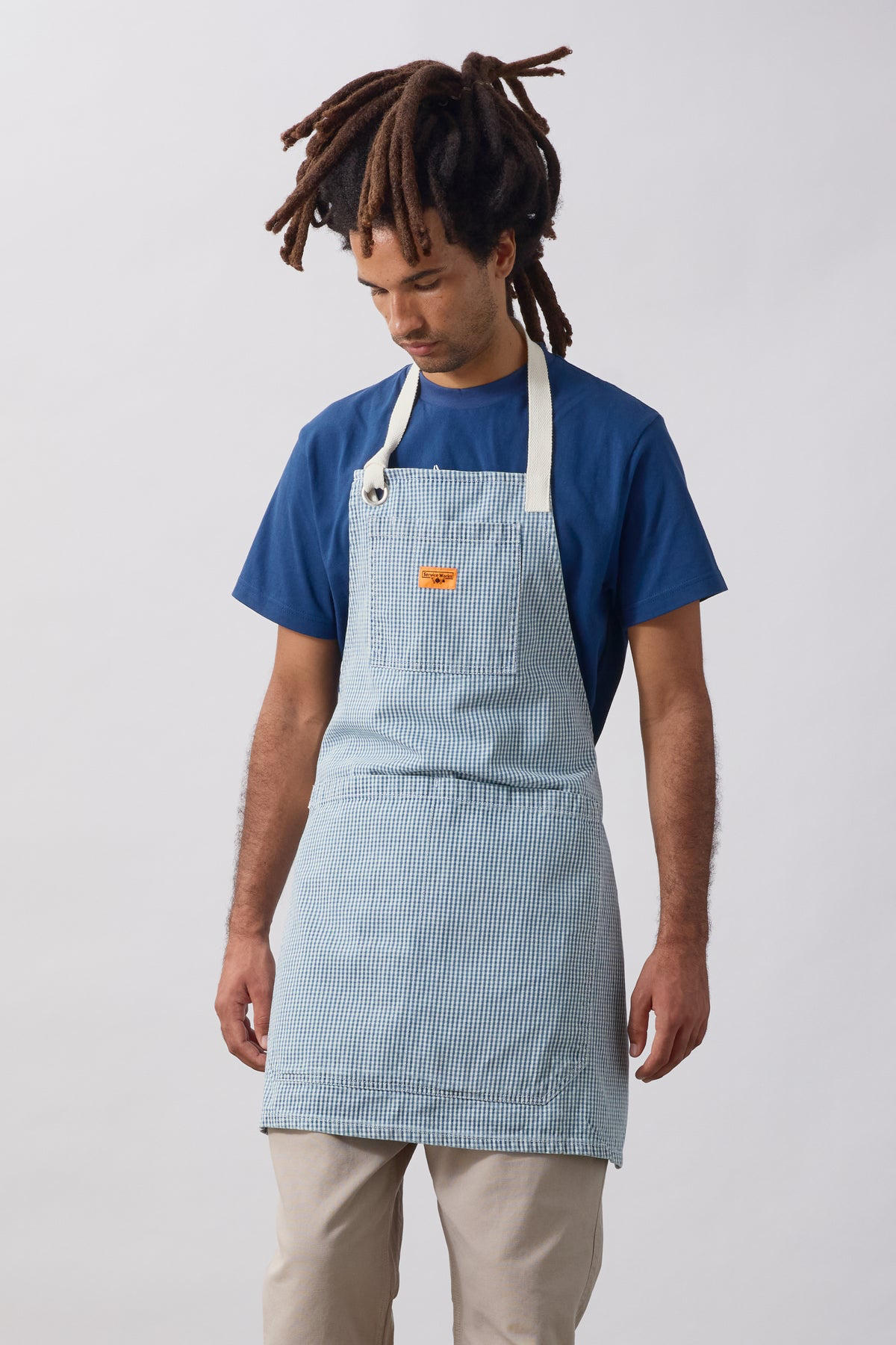 Service Works - House Gingham Apron in Blue