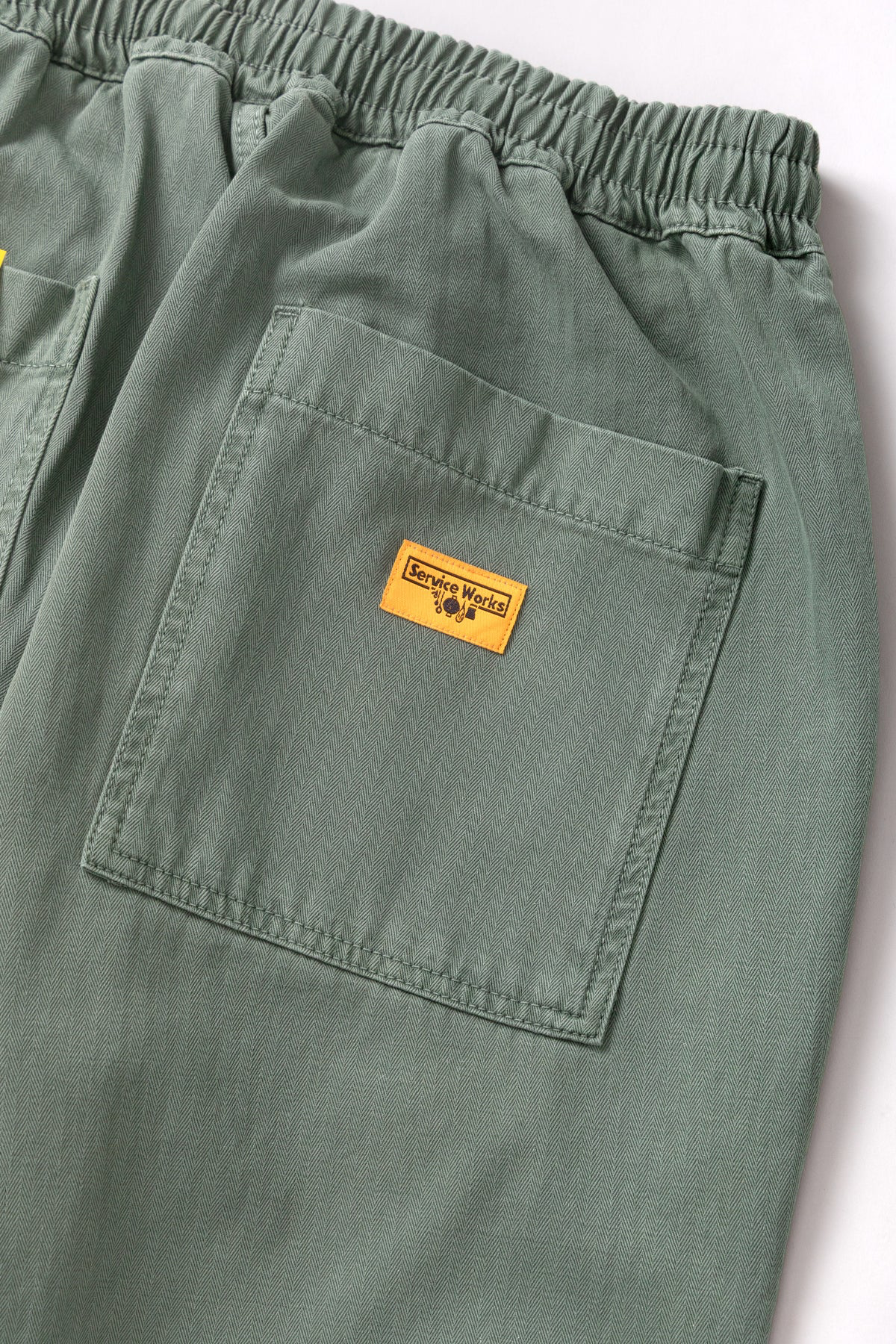 Service Works - Pigment Herringbone Chef Pants in Olive