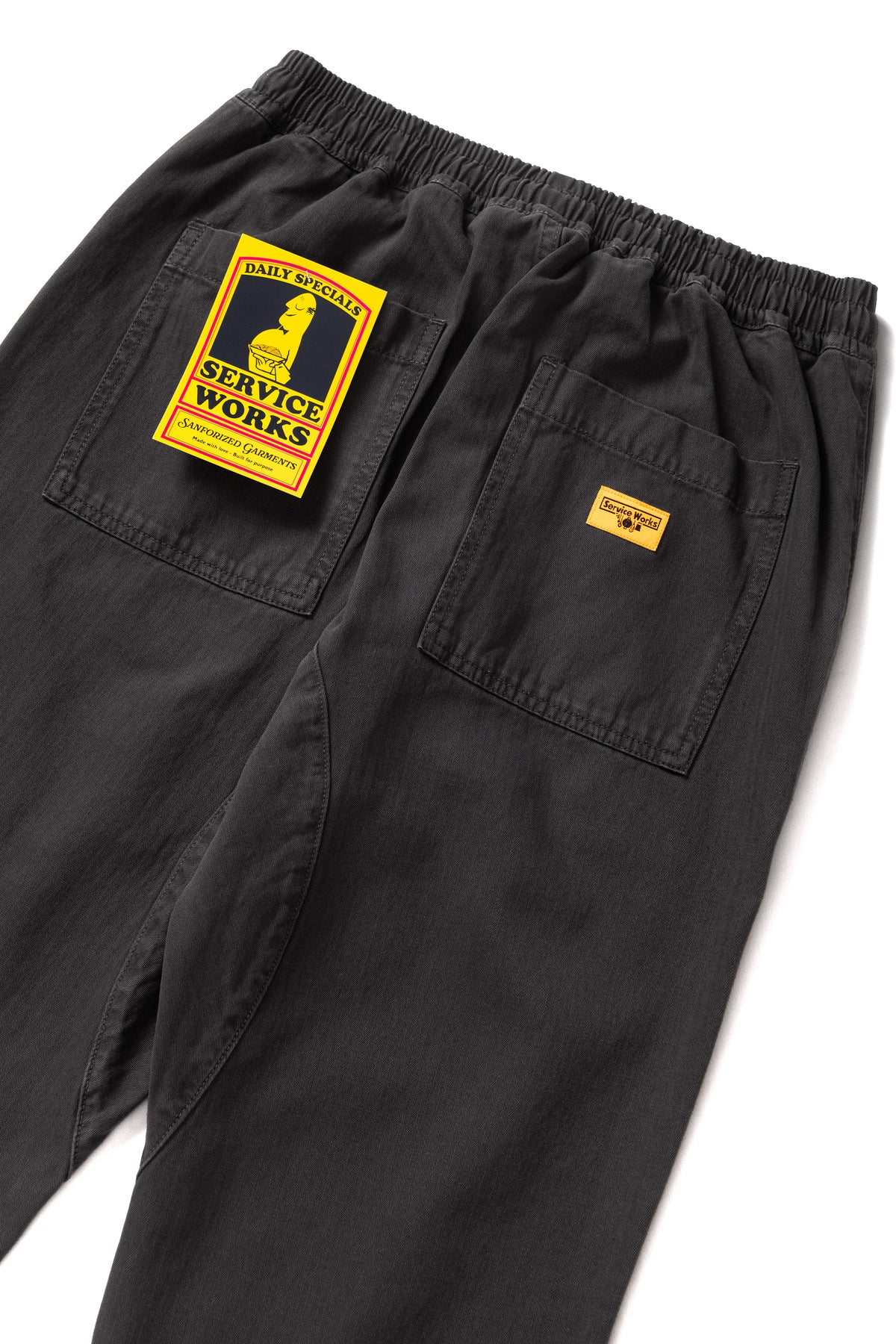 Service Works - Pigment Herringbone Chef Pants in Black