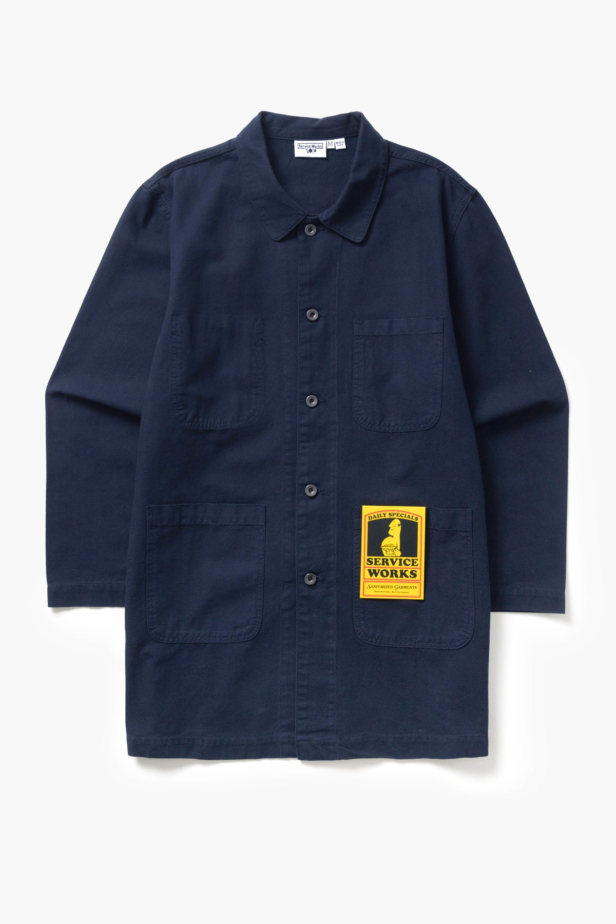Service Works - Canvas Long Shop Coat in Dark Navy