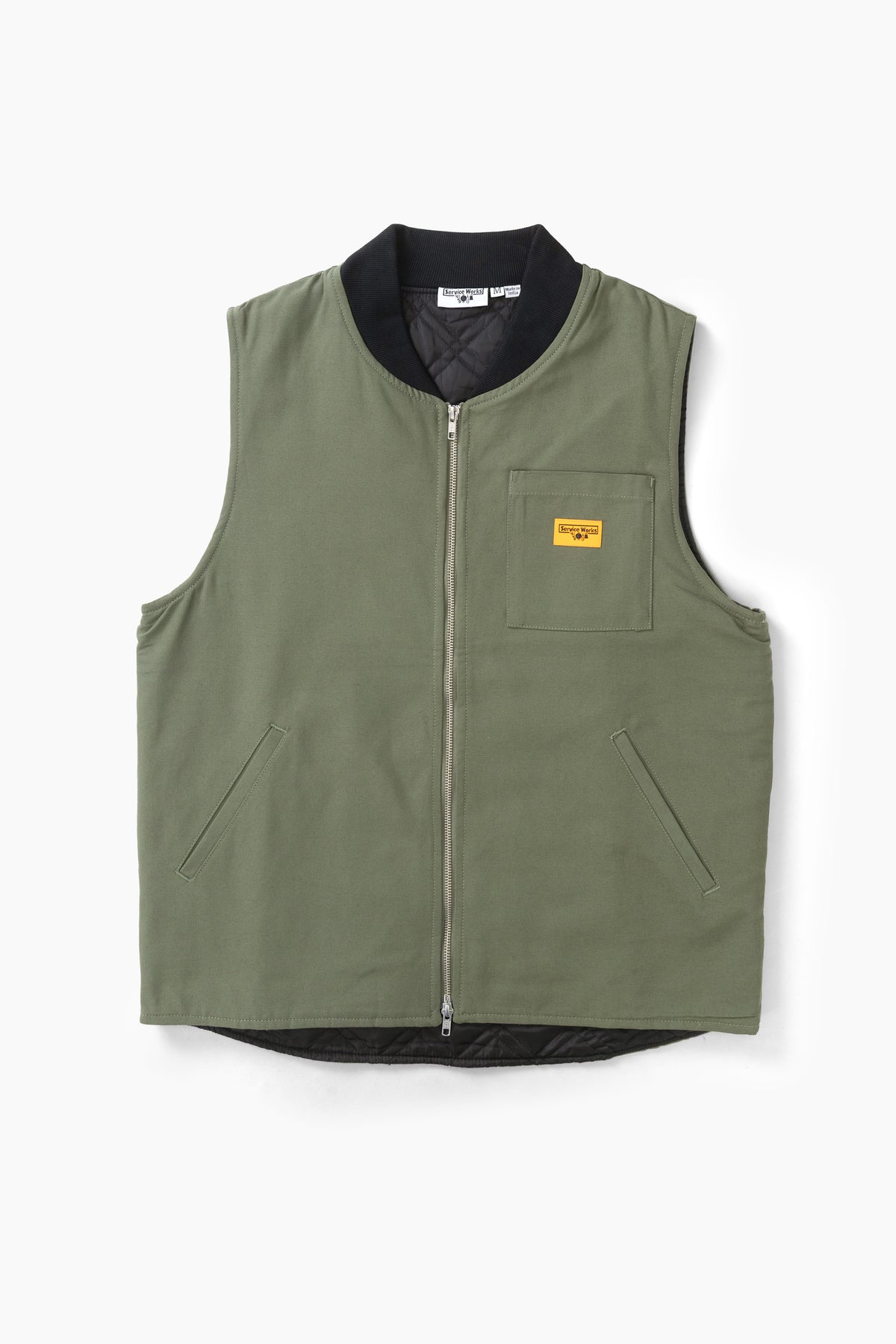Service Works - Padded Work Vest Jacket in Olive