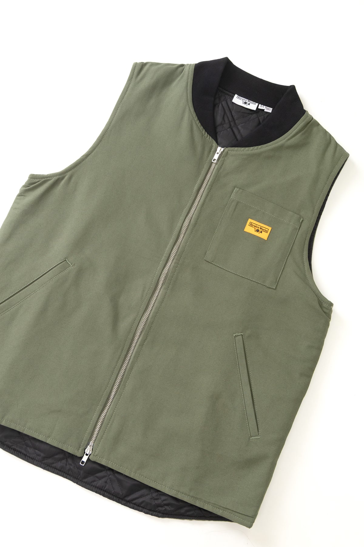 Service Works - Padded Work Vest Jacket in Olive