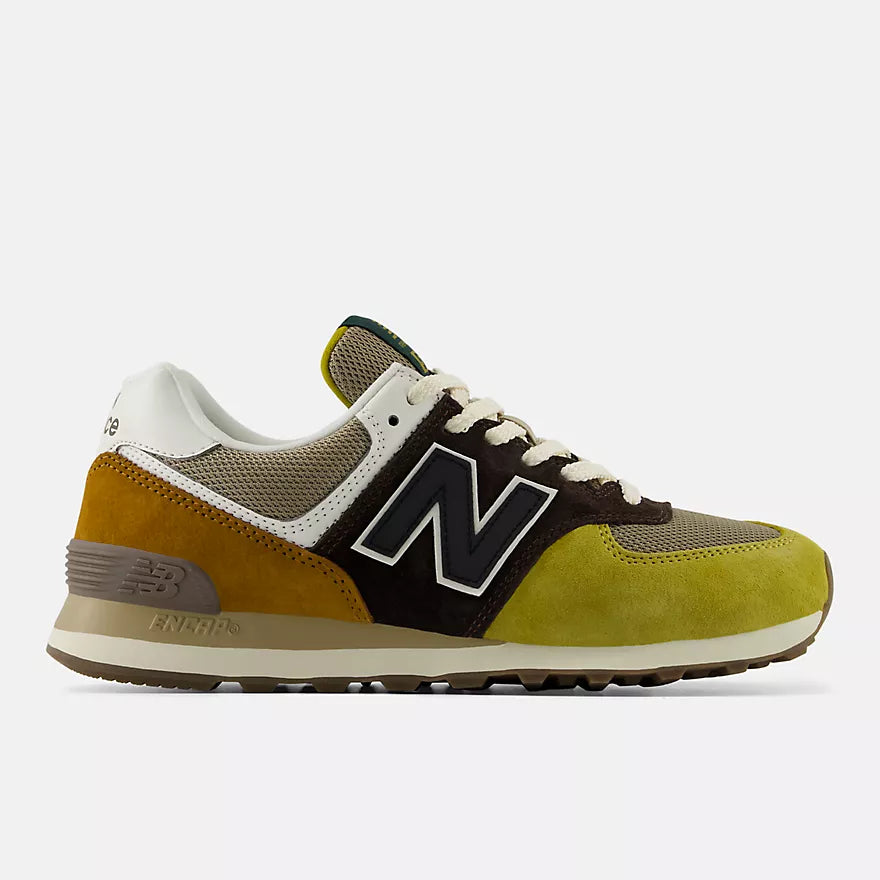 New Balance - 574 in Black coffee with breakfast tea