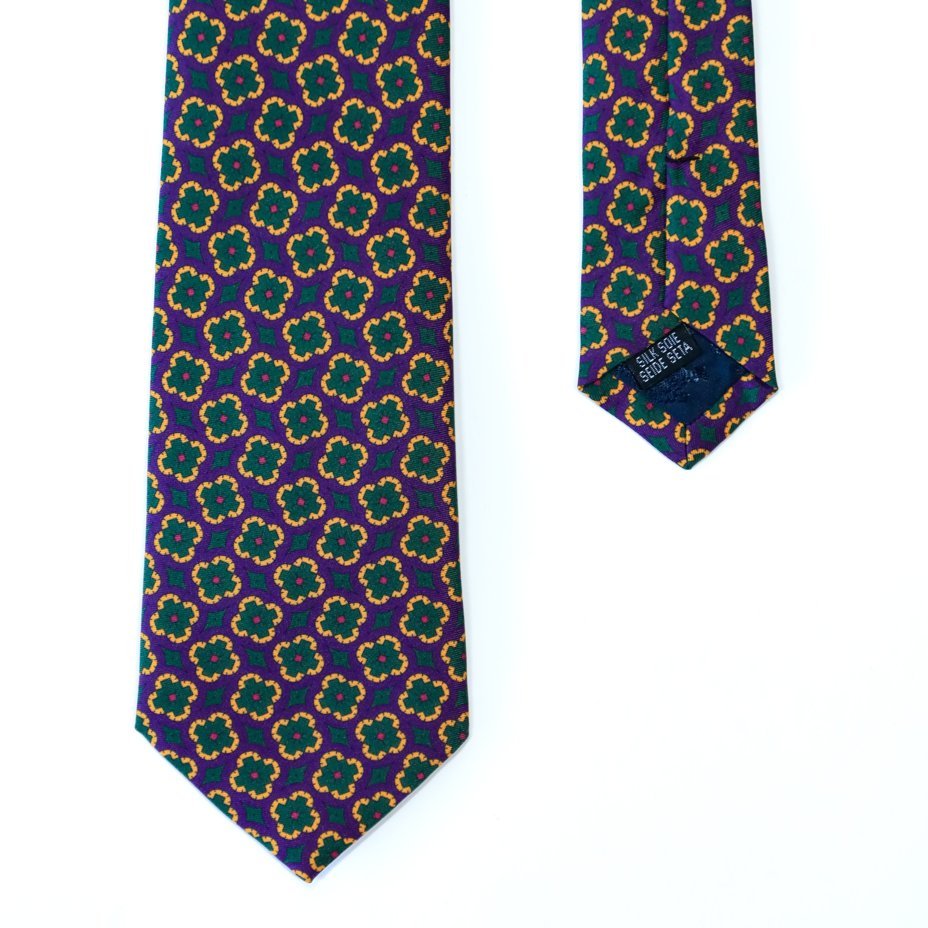 Atkinsons - Silk Twill Tie: Purple Floral