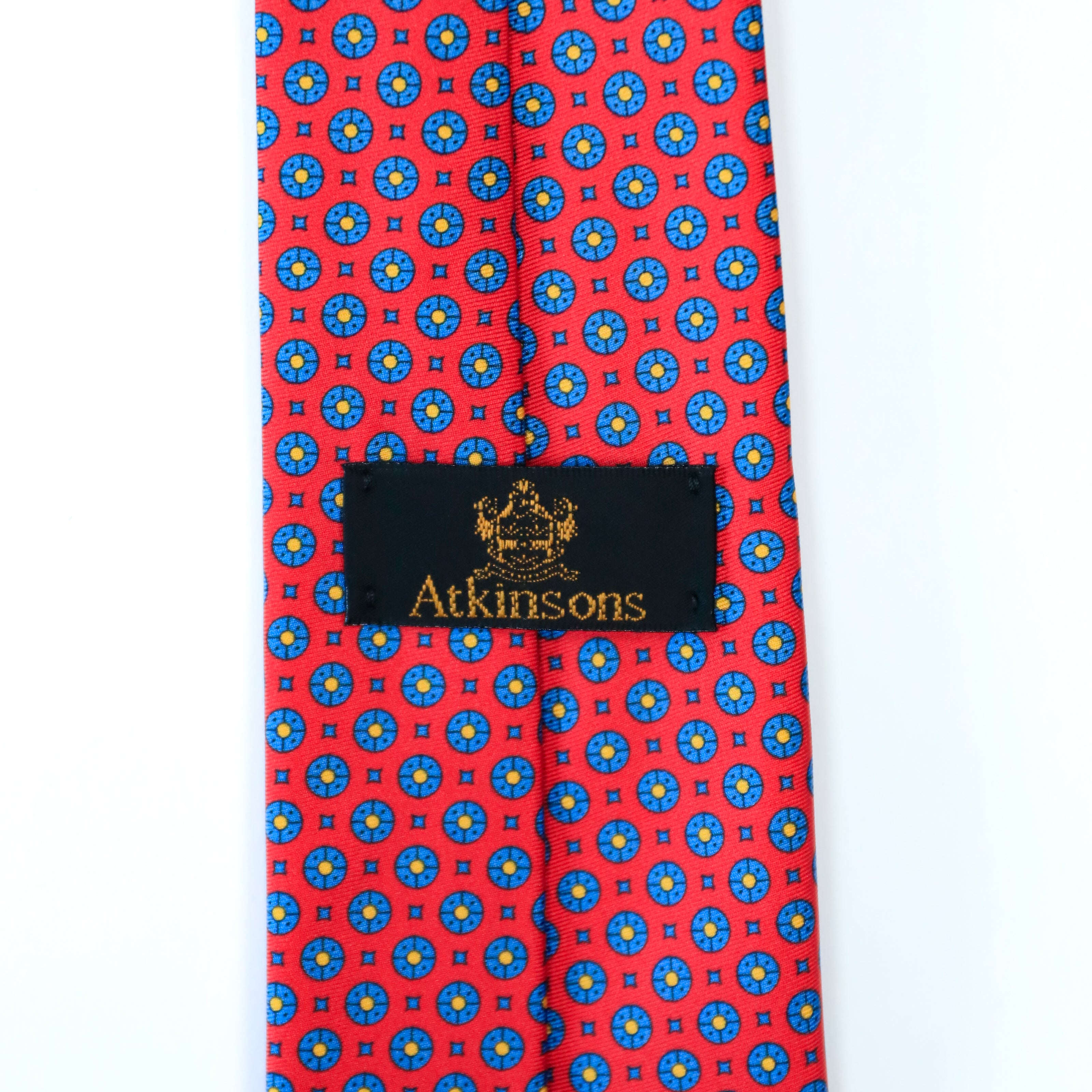 Atkinsons - Silk Twill Tie: Red and Blue Floral