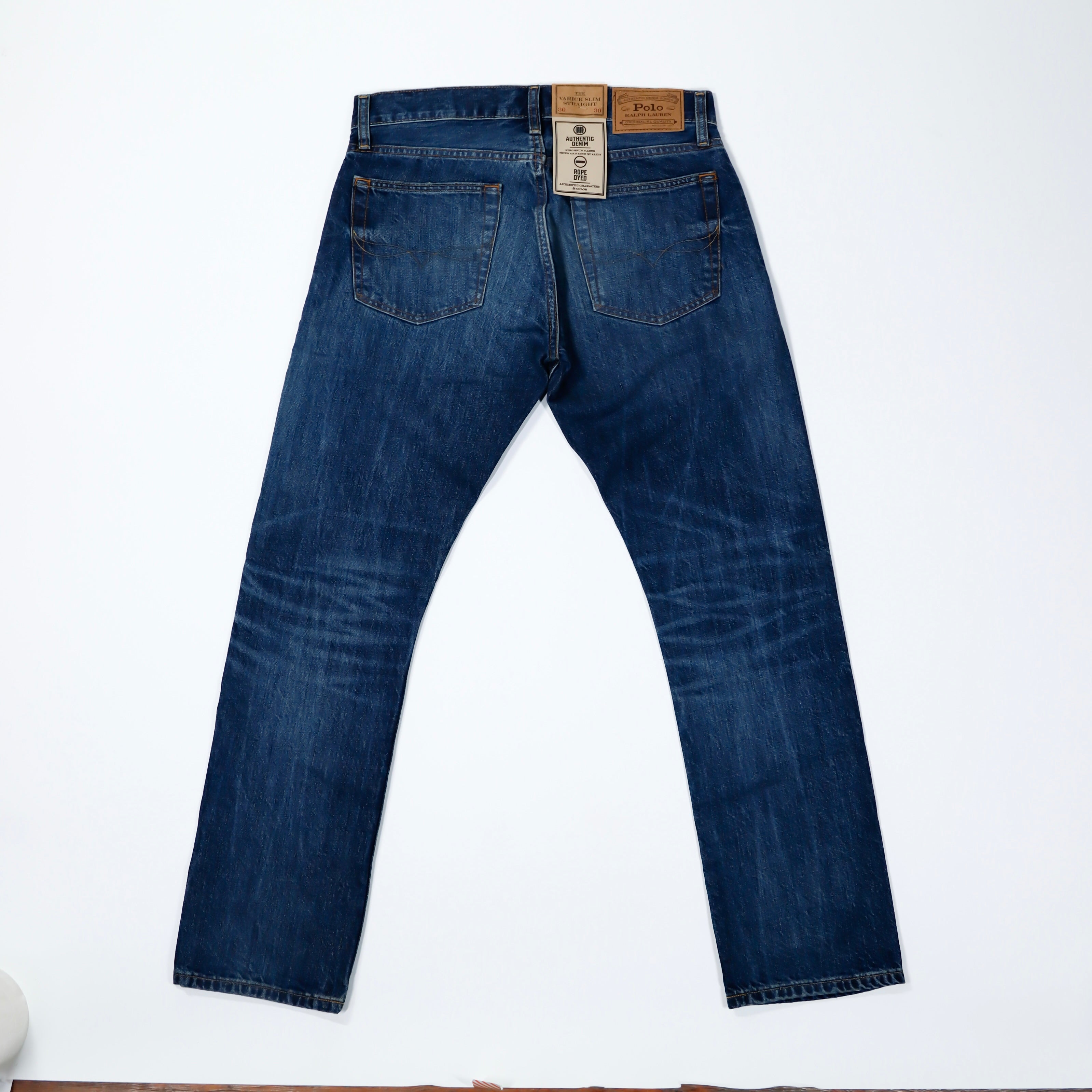 Polo Ralph Lauren - Varick Slim Straight Jean: Rip and Repair