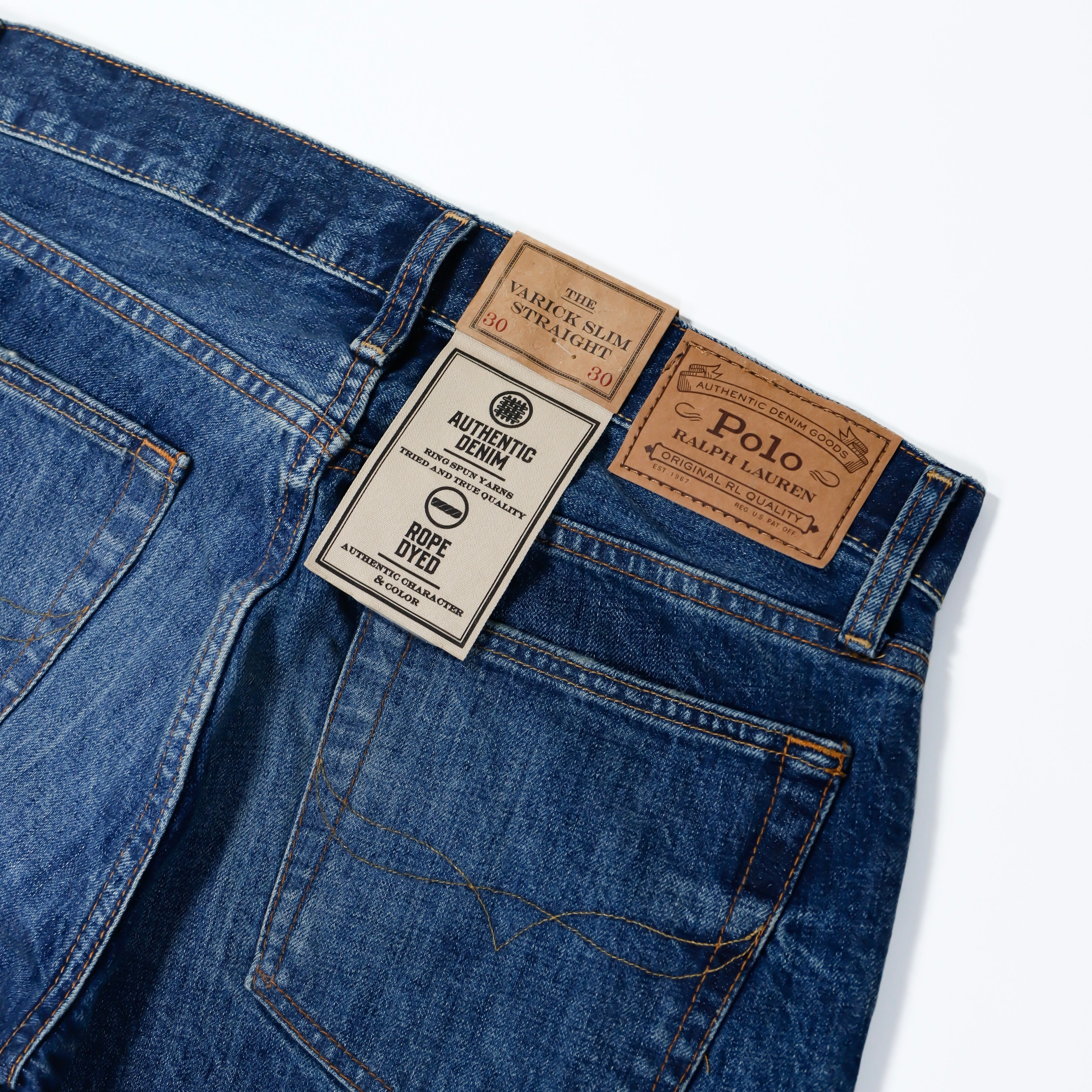 Polo Ralph Lauren - Varick Slim Straight Jean: Rip and Repair