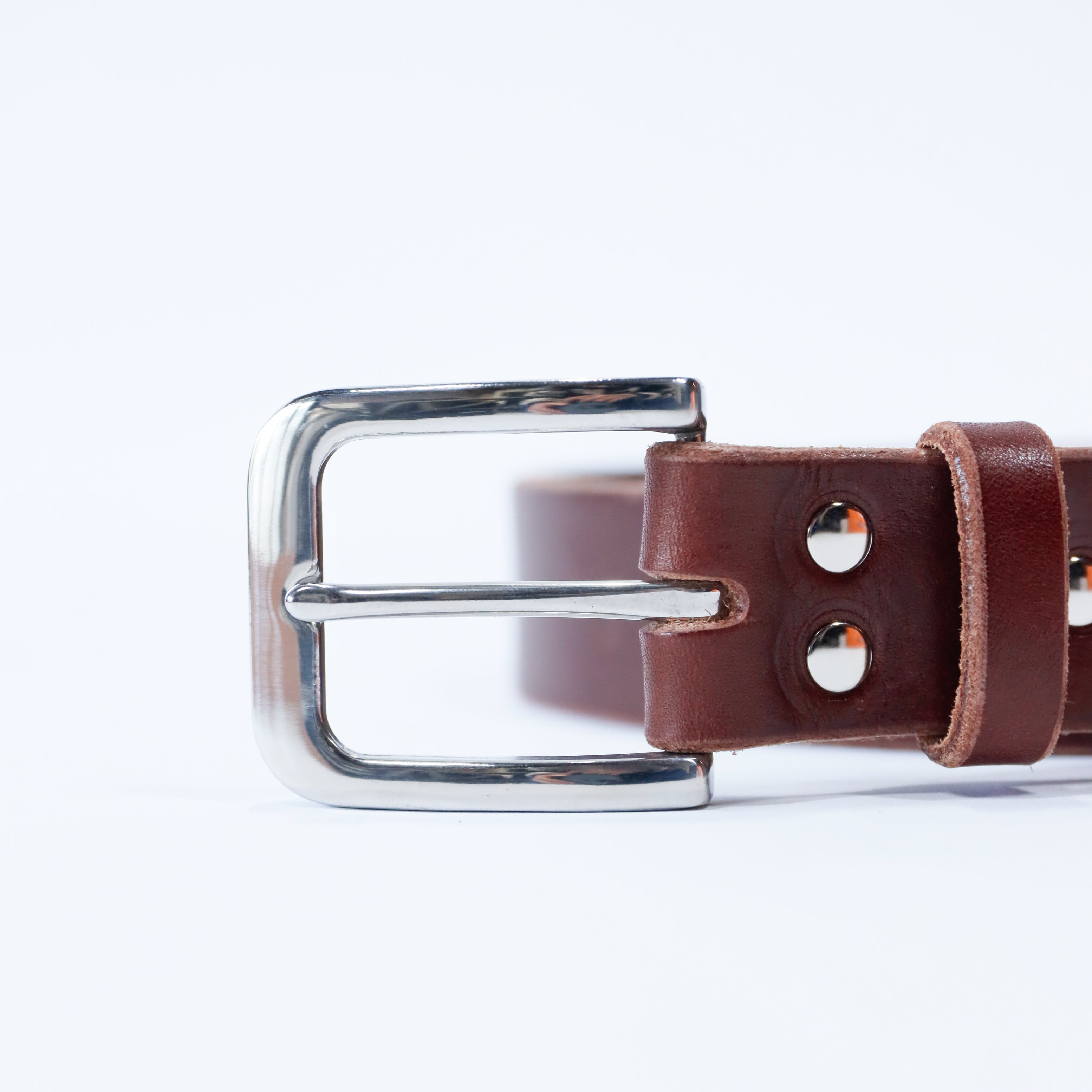 Providence - Casual Leather Belt in Oak Brown