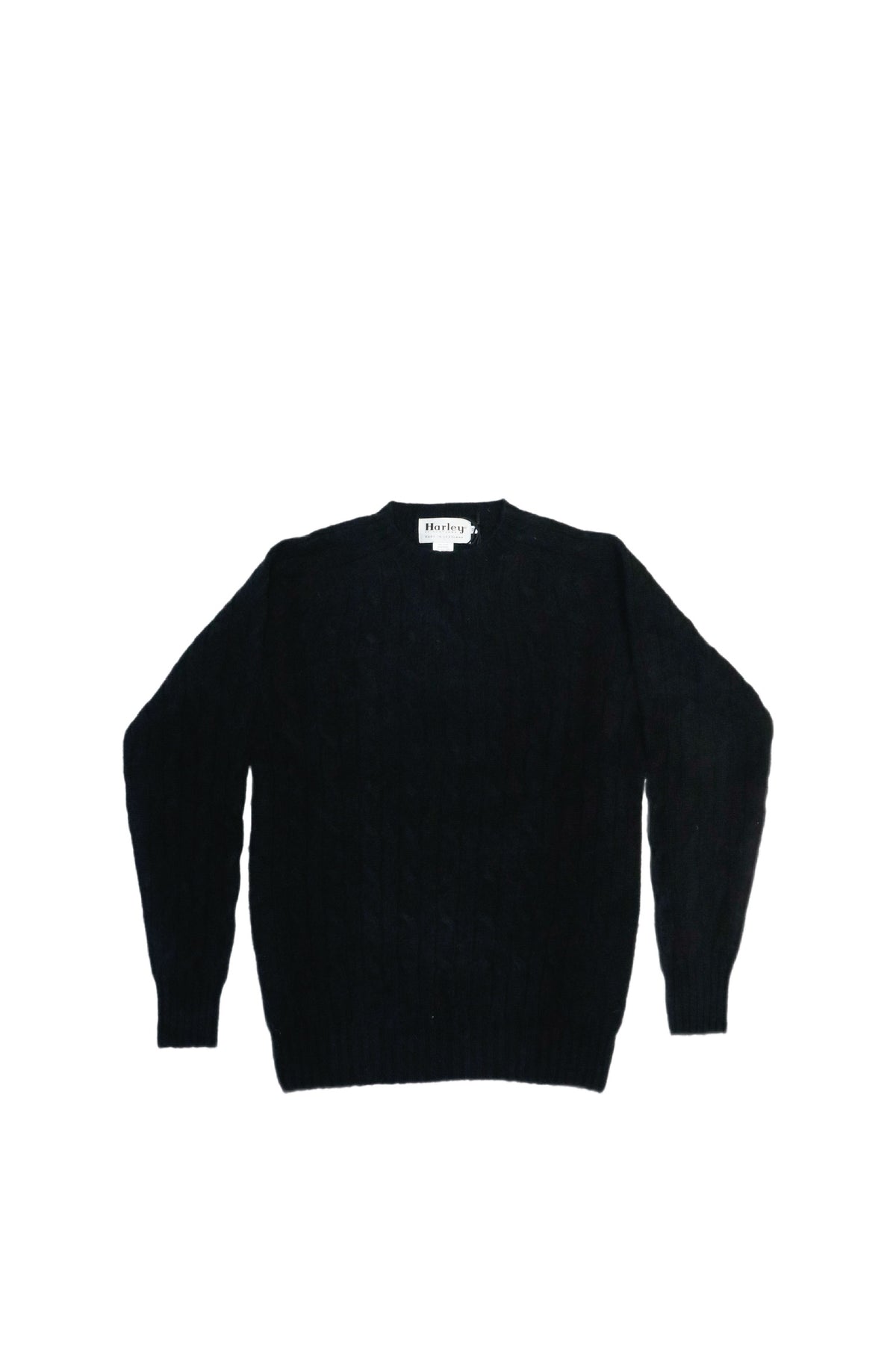 Harley of Scotland - Cable Knit Sweater in Black