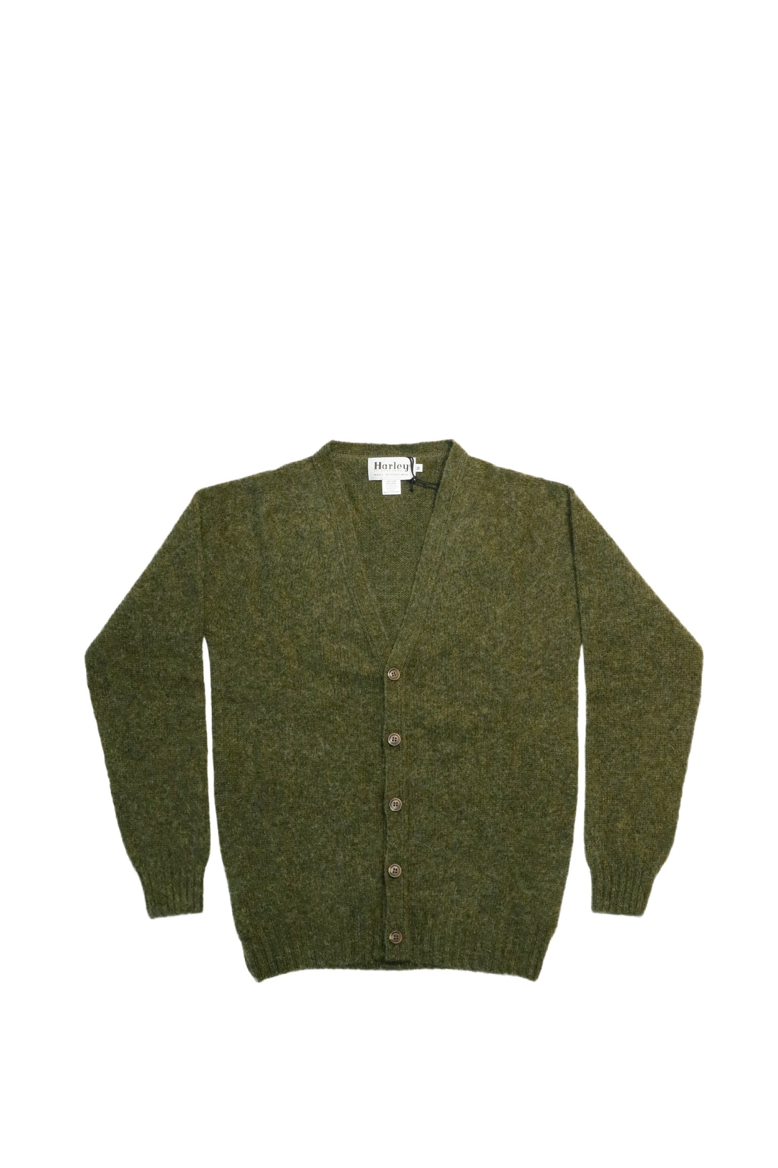 Harley of Scotland - Shaggy Cardigan in Scots Pine
