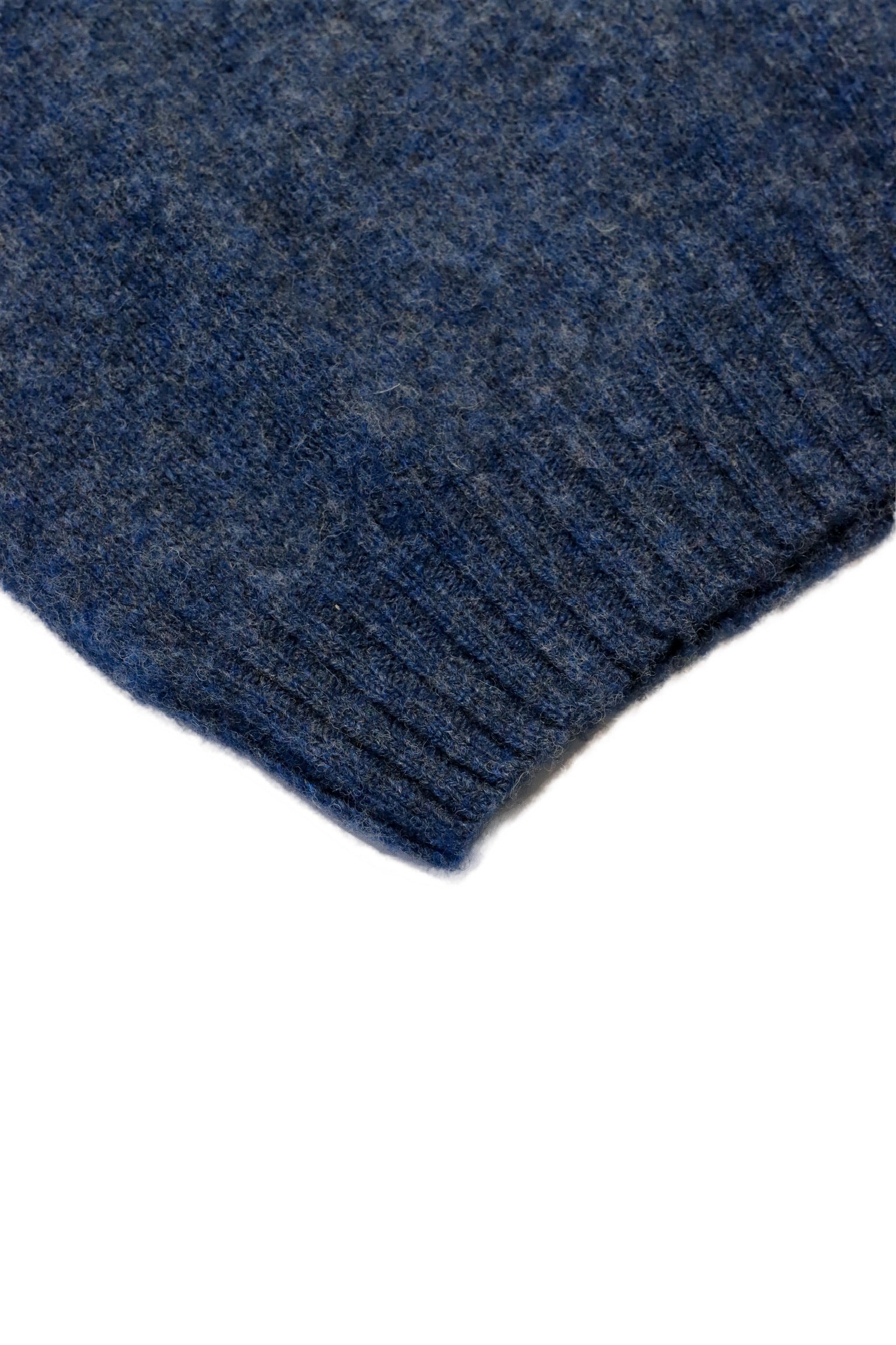 Harley of Scotland - Shaggy Raglan Sweater in Denim Blue