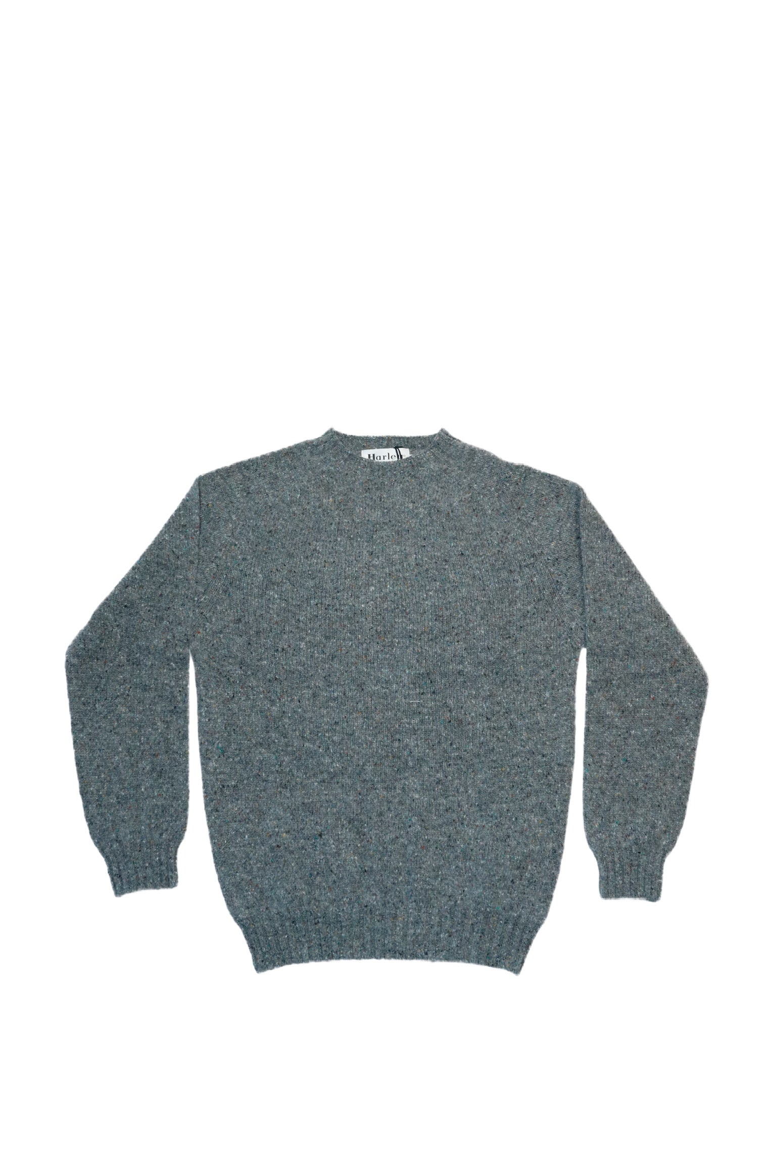 Harley of Scotland - Neppy Knit Sweater in St Kilda Grey