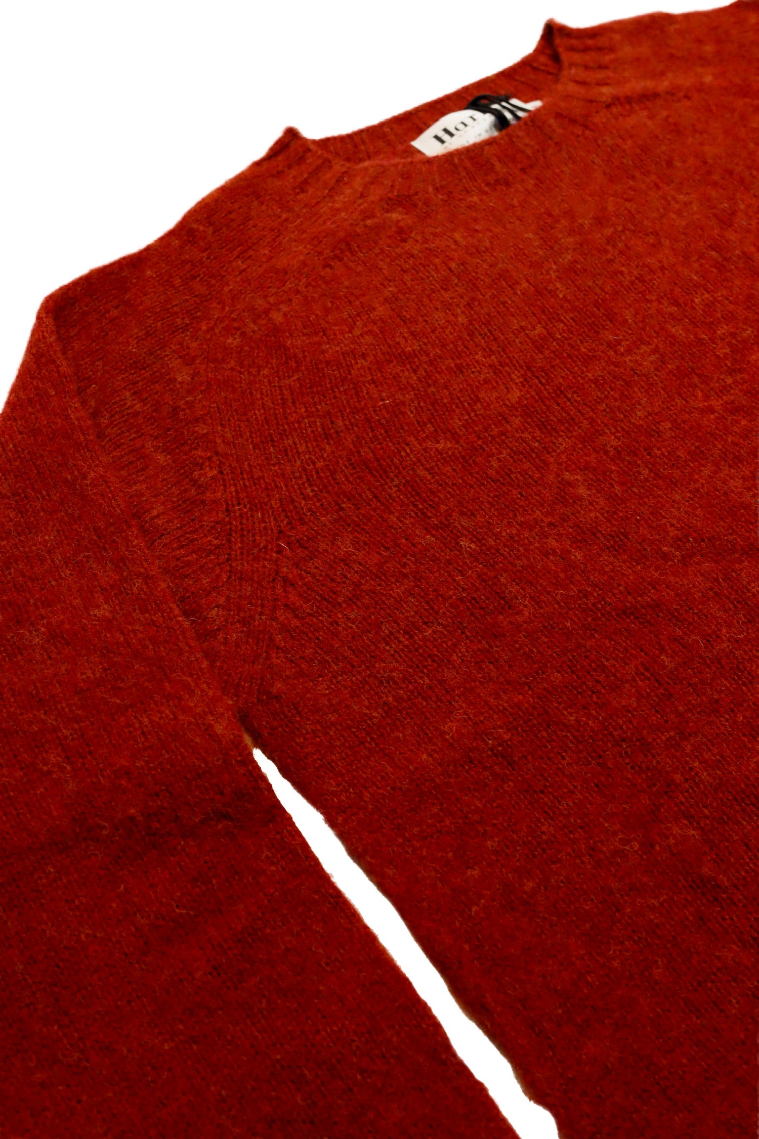 Harley of Scotland - Shaggy Raglan Sweater in Madder Red