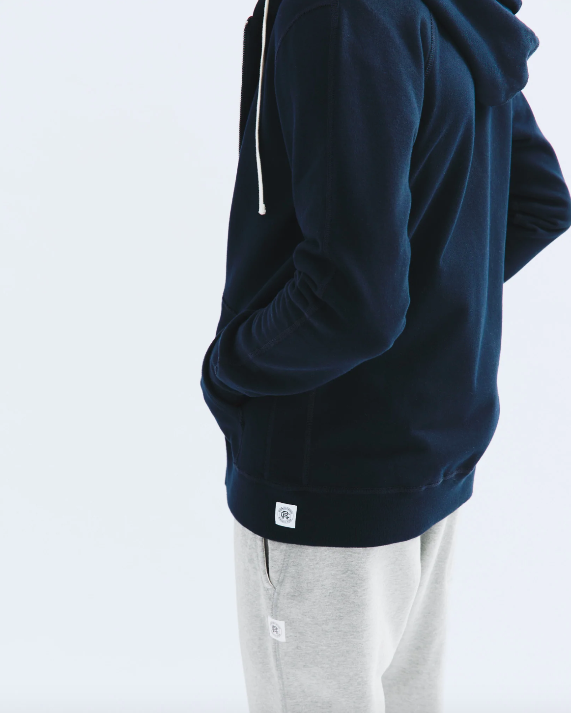Reigning Champ - Knit Mid Weight Terry Full Zip Hoodie ~ Navy