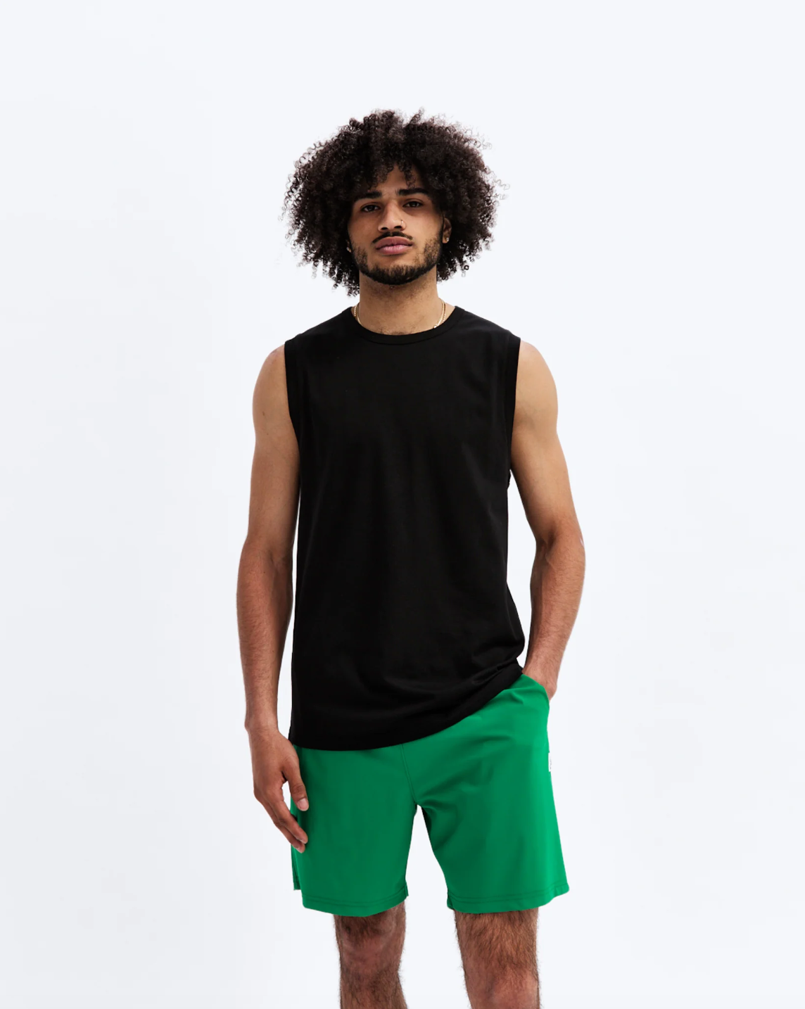 Reigning Champ - Knit Copper Jersey Sleeveless Shirt ~ Black