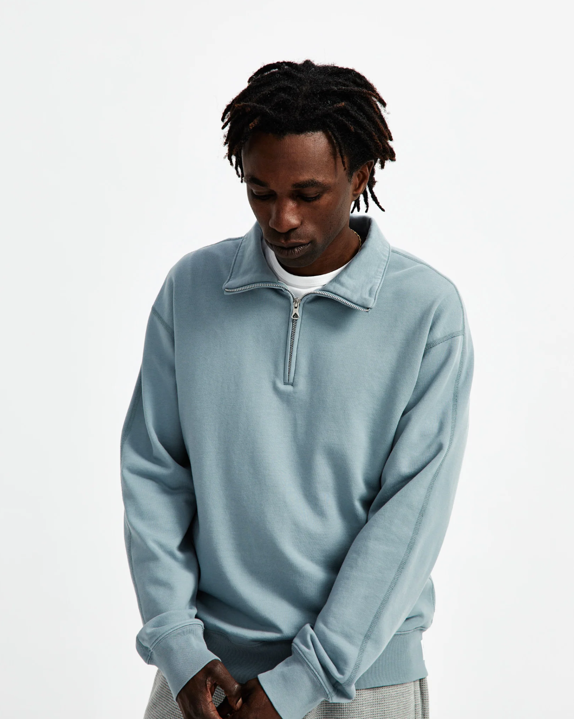 Reigning Champ - Knit Lt Wt Terry Quarter Zip ~ Ink