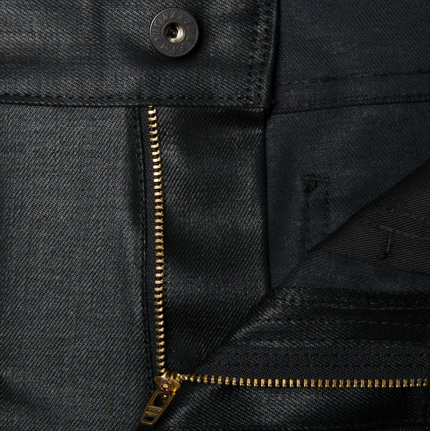 Naked & Famous- Black Waxed Stretch SuperGuy