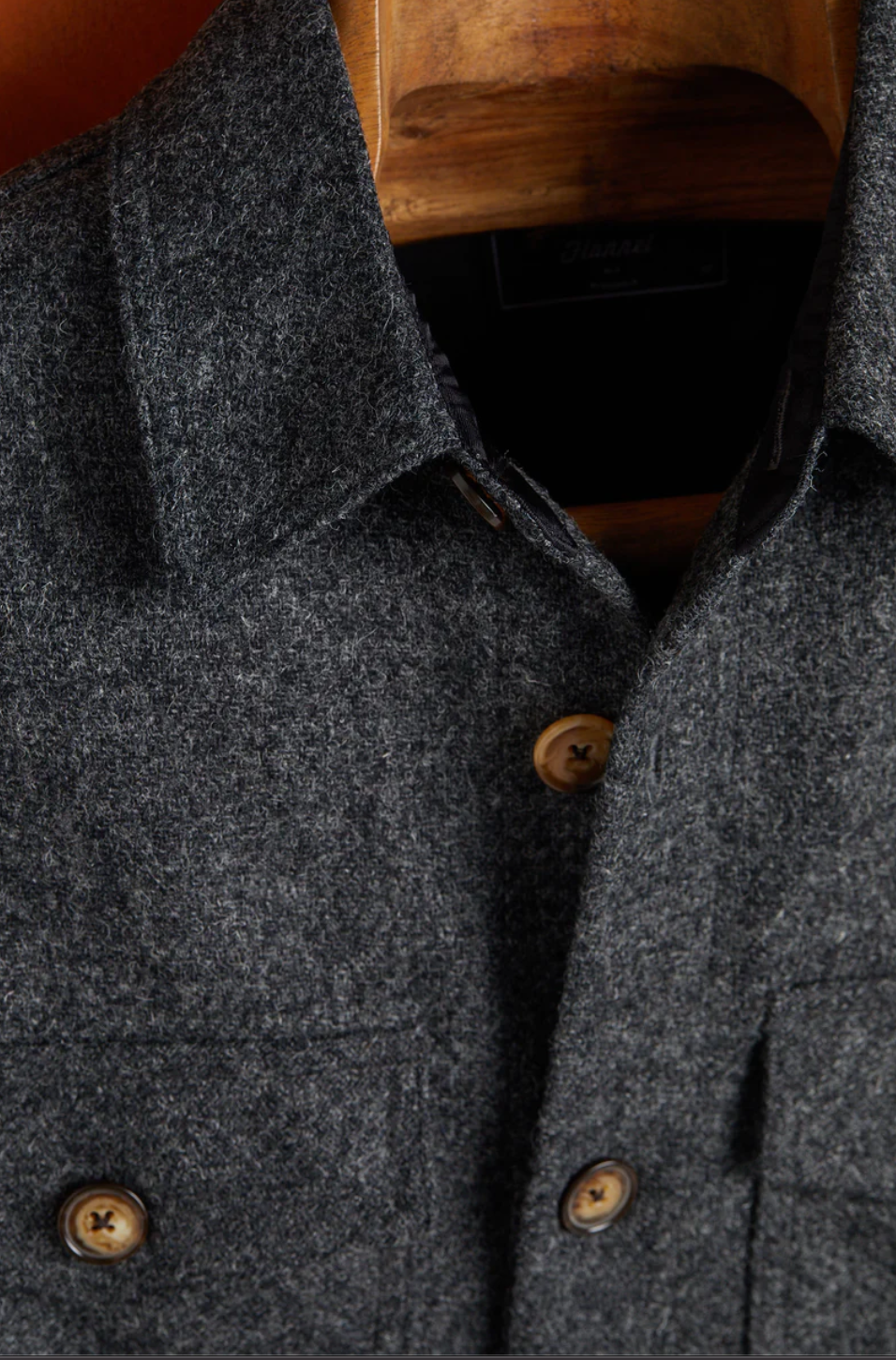 Portuguese Flannel- Wool Field Overshirt Grey