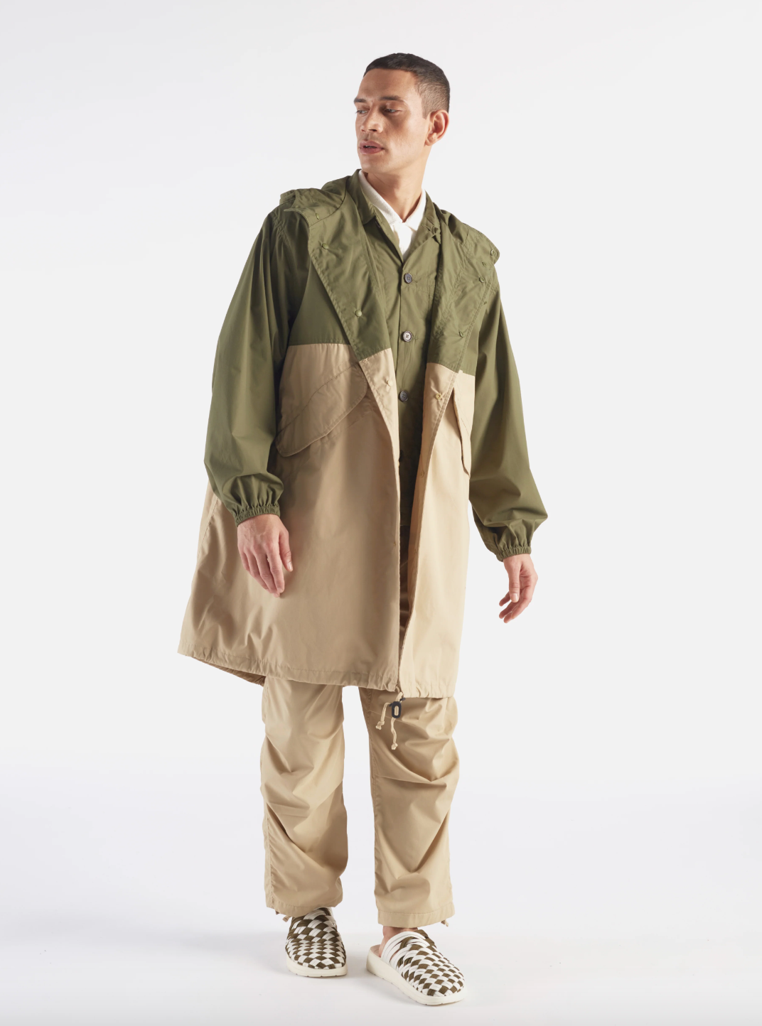 Universal Works- Beach Parka Olive/Sand
