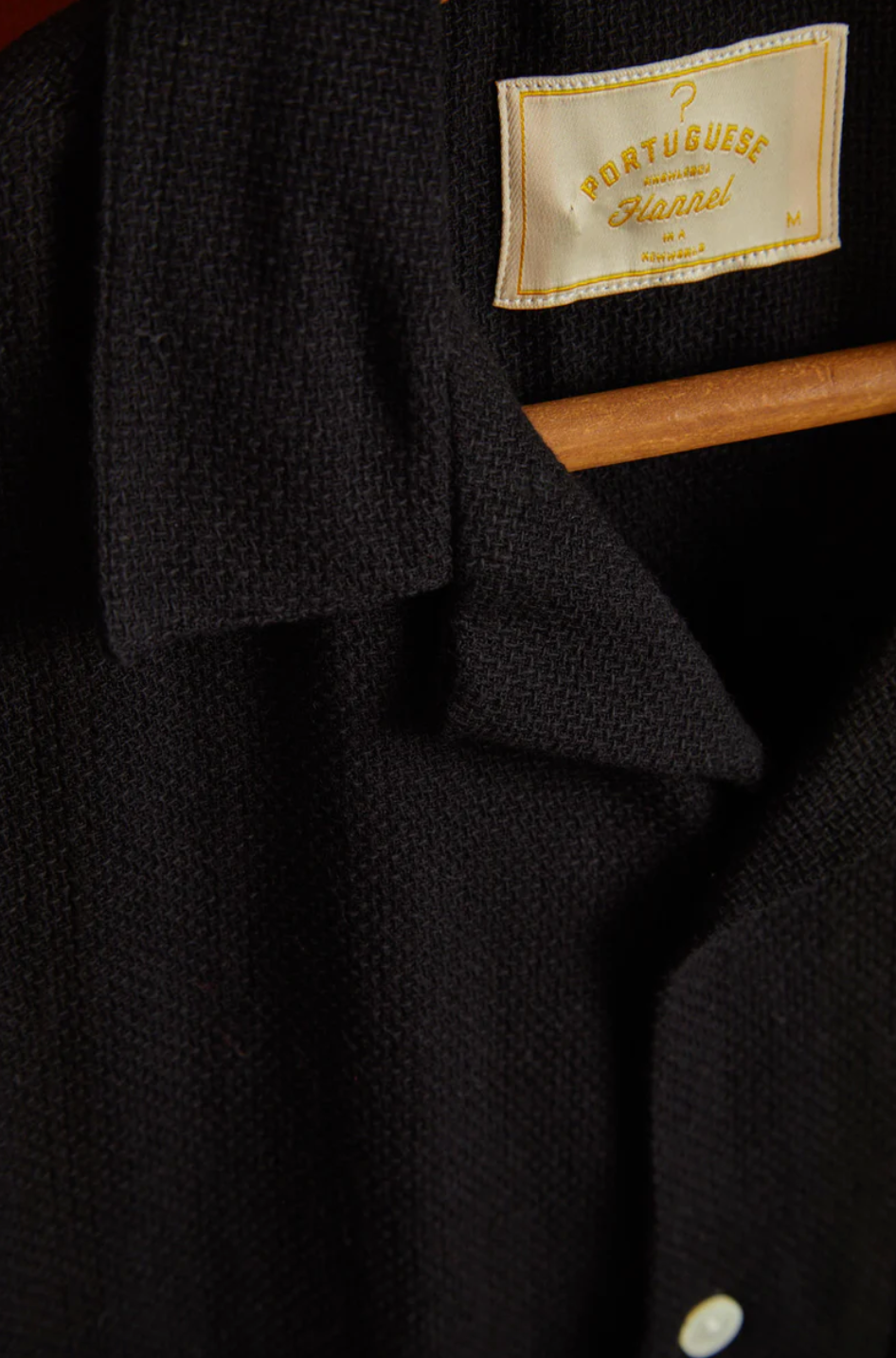 Portuguese Flannel- Pique Black