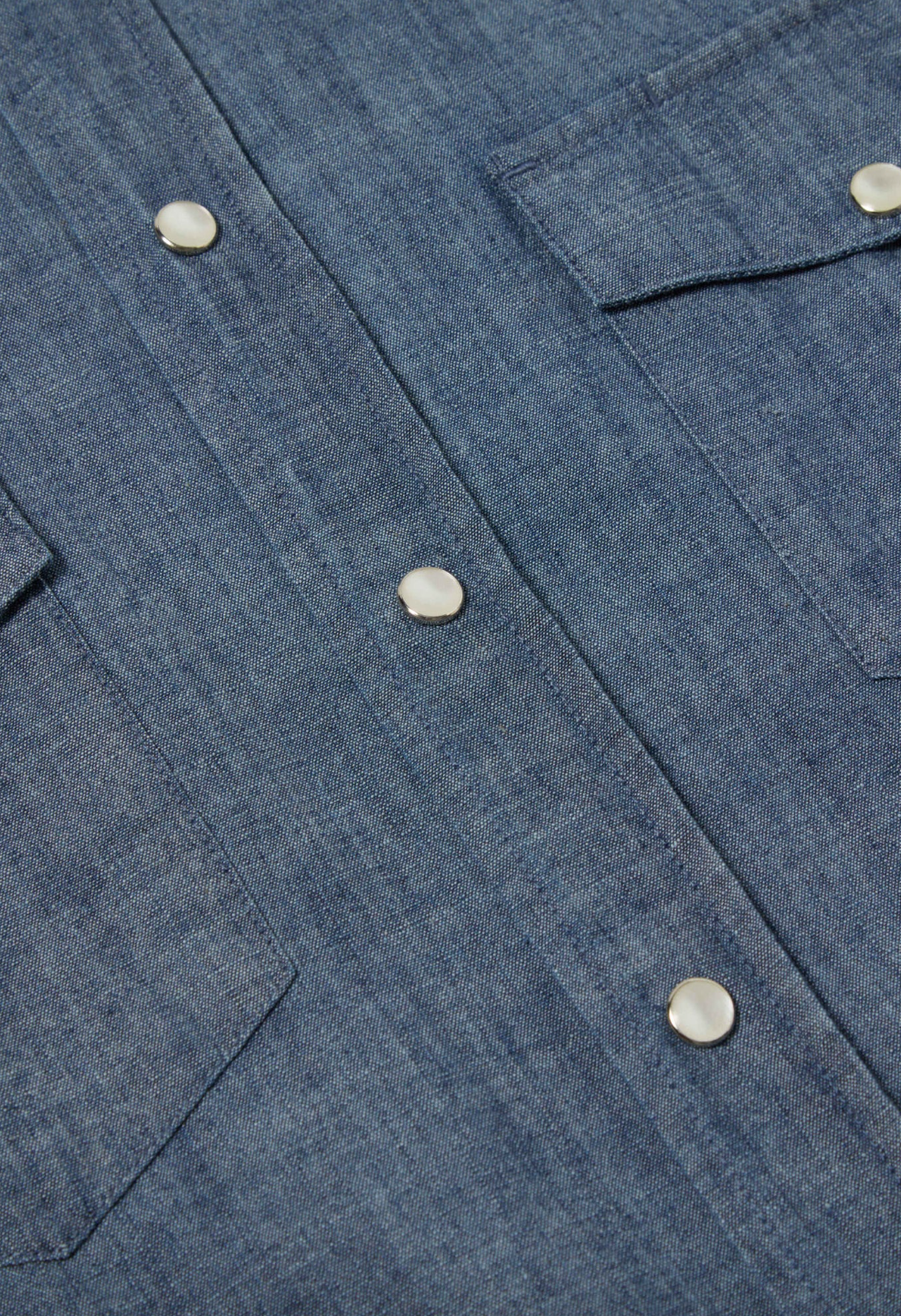 Universal Works- Western Garage Shirt Indigo Chambray