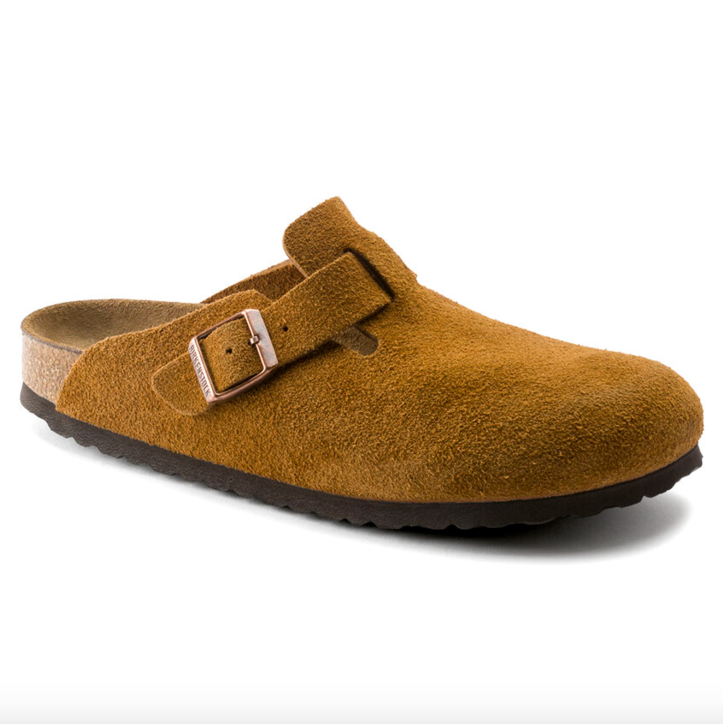 Birkenstock- Boston Soft Footbed Mink Suede