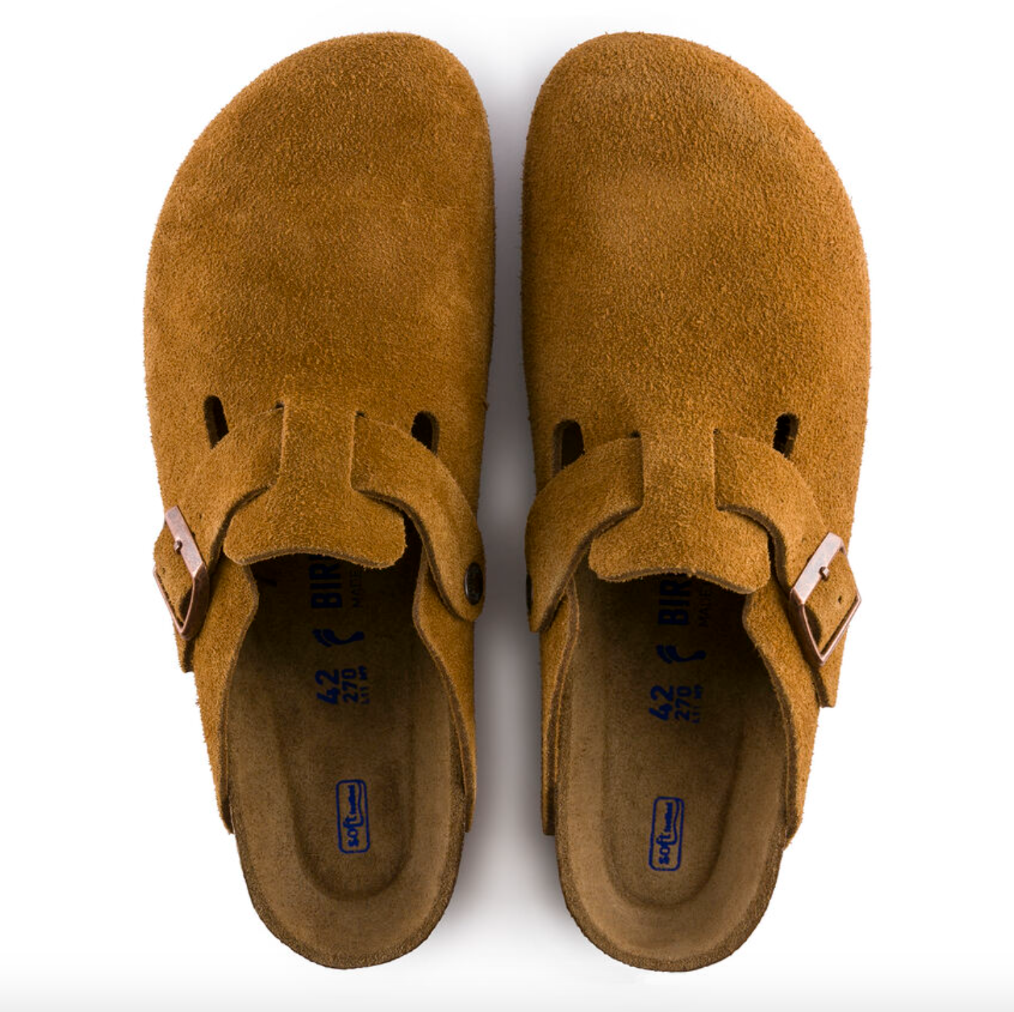 Birkenstock- Boston Soft Footbed Mink Suede