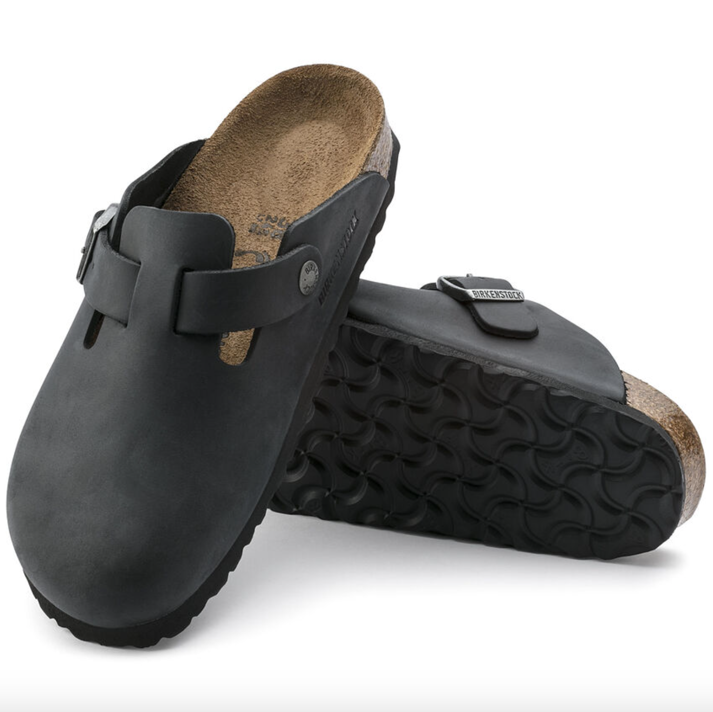 Birkenstock- Boston Oiled Leather Black